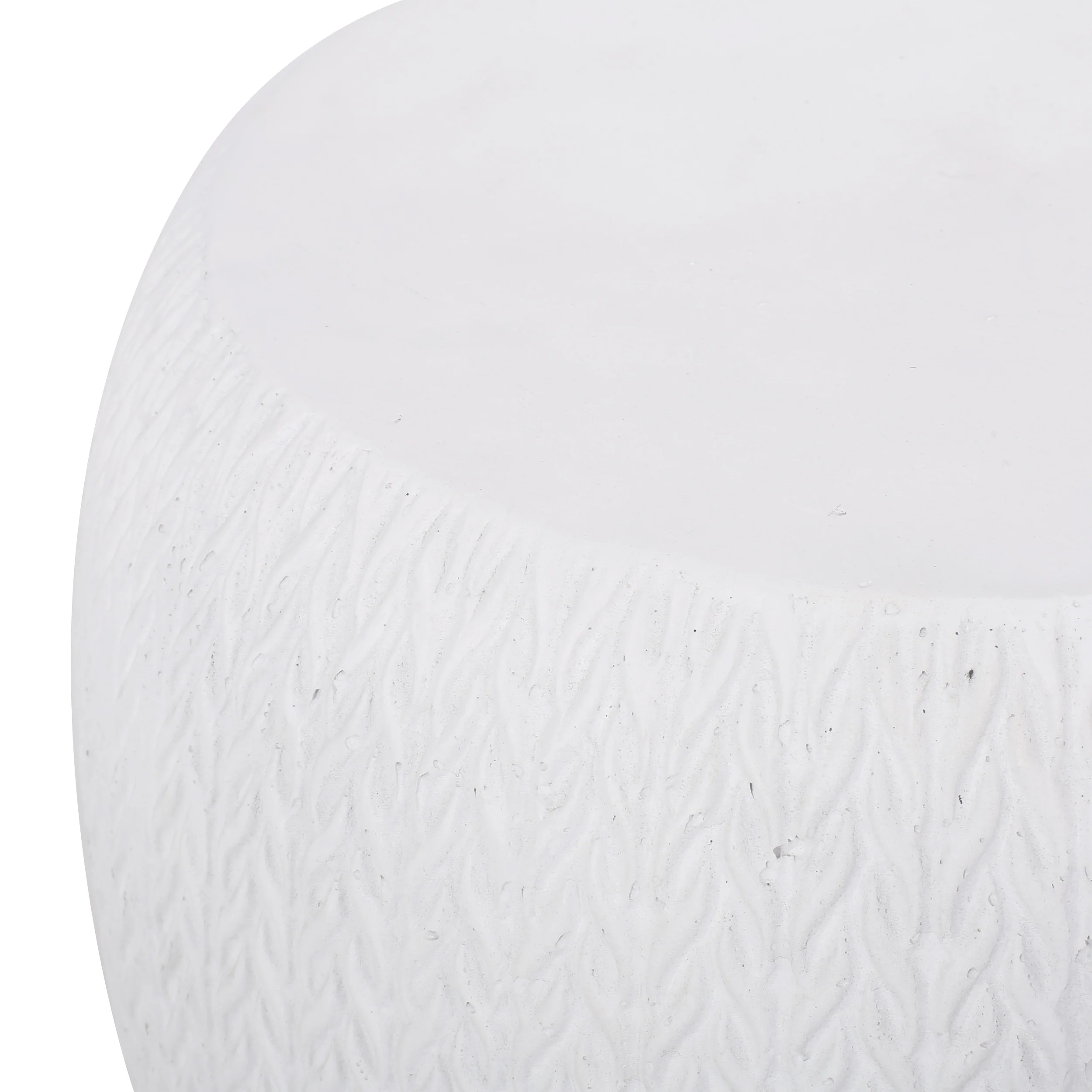 Duso Outdoor Lightweight Concrete Side Table, Antique White - furnishings