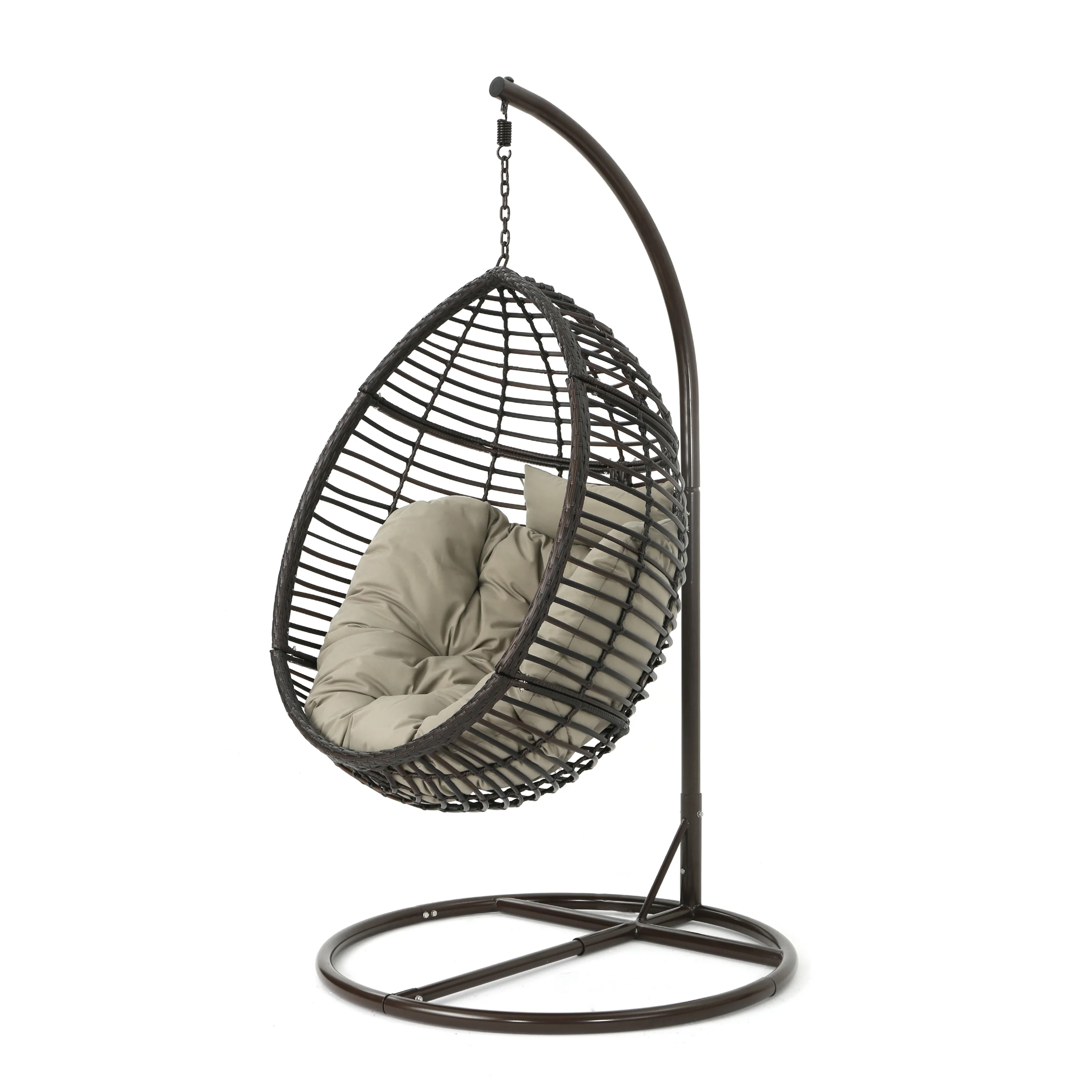 Leasa Outdoor Wicker Hanging Teardrop / Egg Chair - furnishings