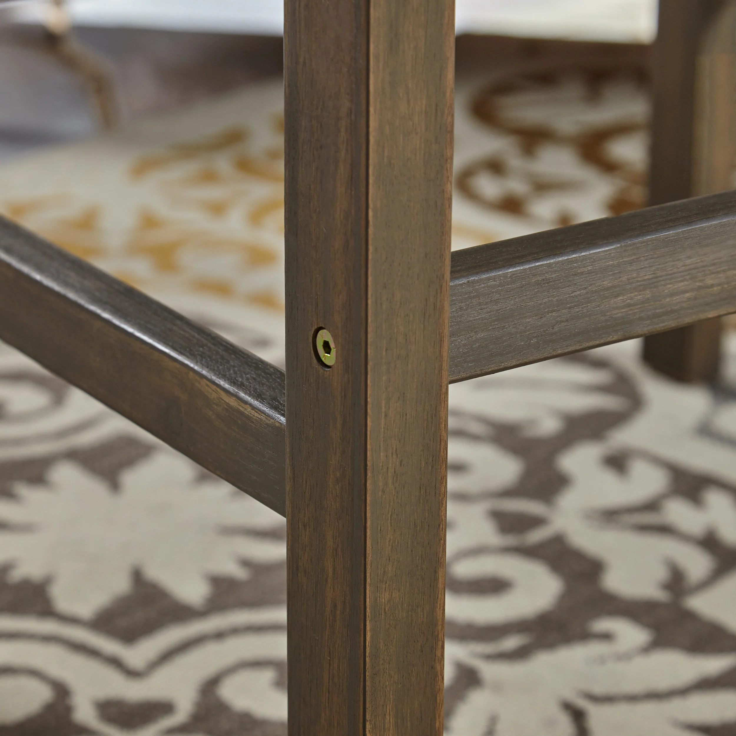 Grace Outdoor Acacia Barstools, Gray Finish and Dark (Set of 2) - furnishings