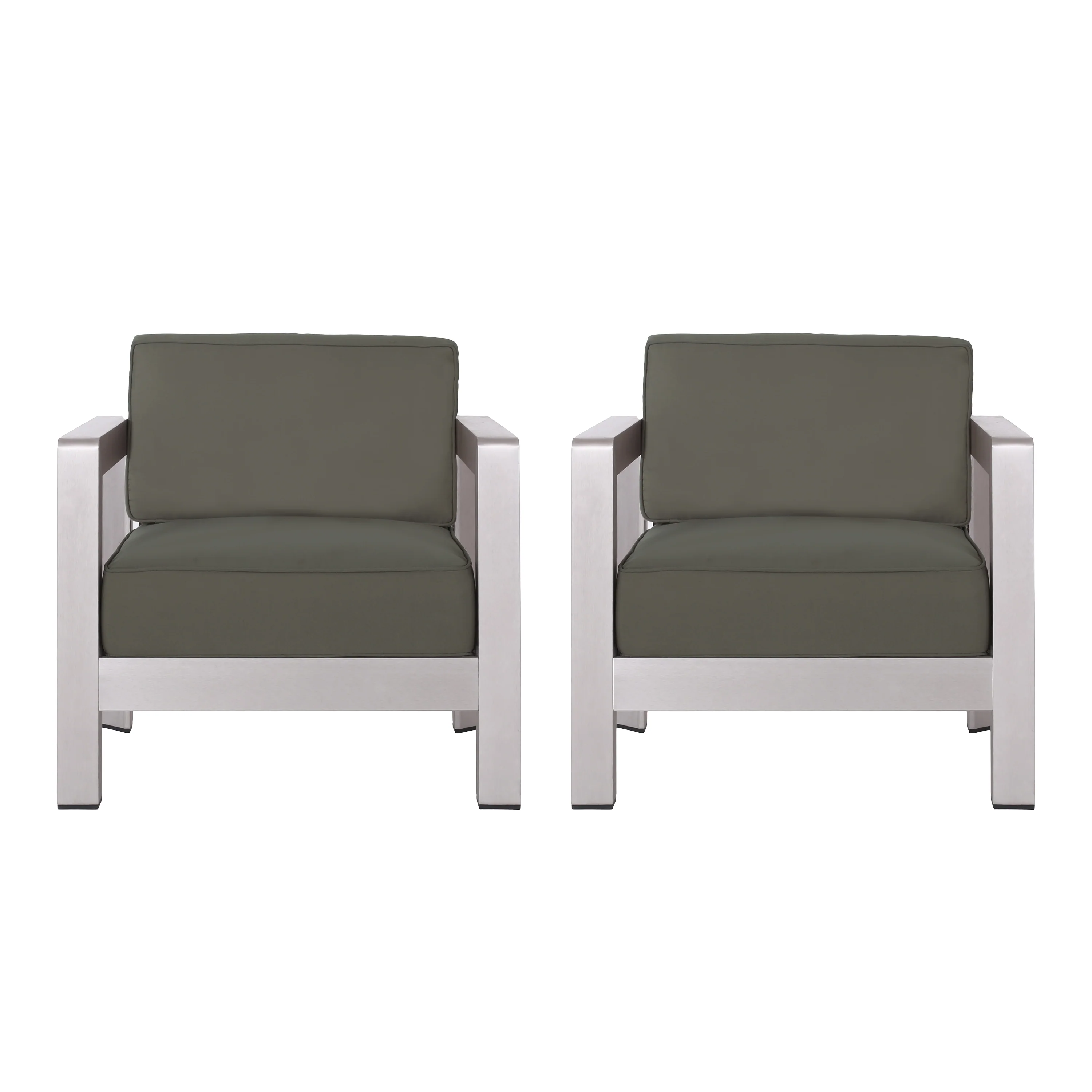Booth Outdoor Aluminum Club Chairs - furnishings