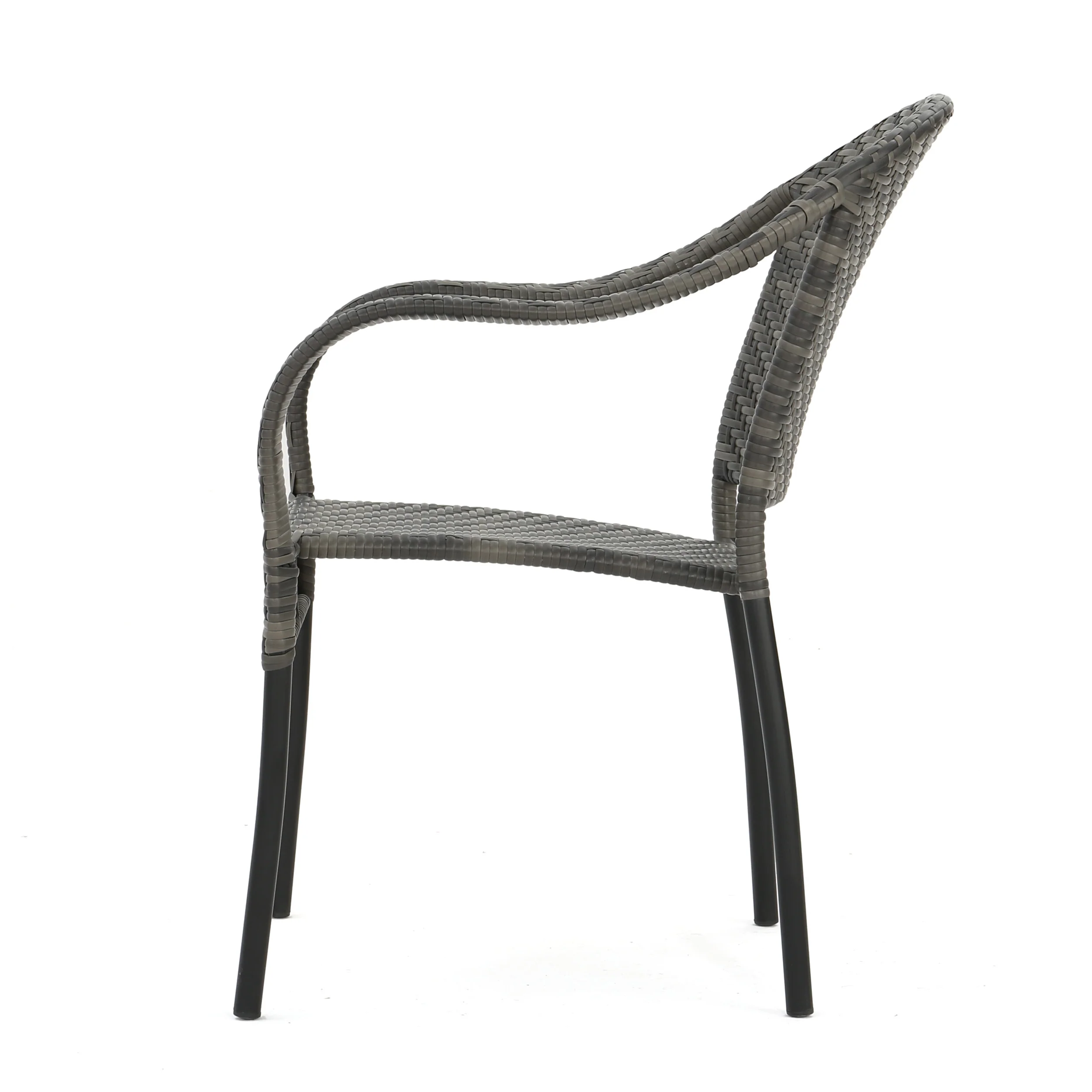 Livingston Outdoor Grey Wicker Chair (Set of 2) - furnishings
