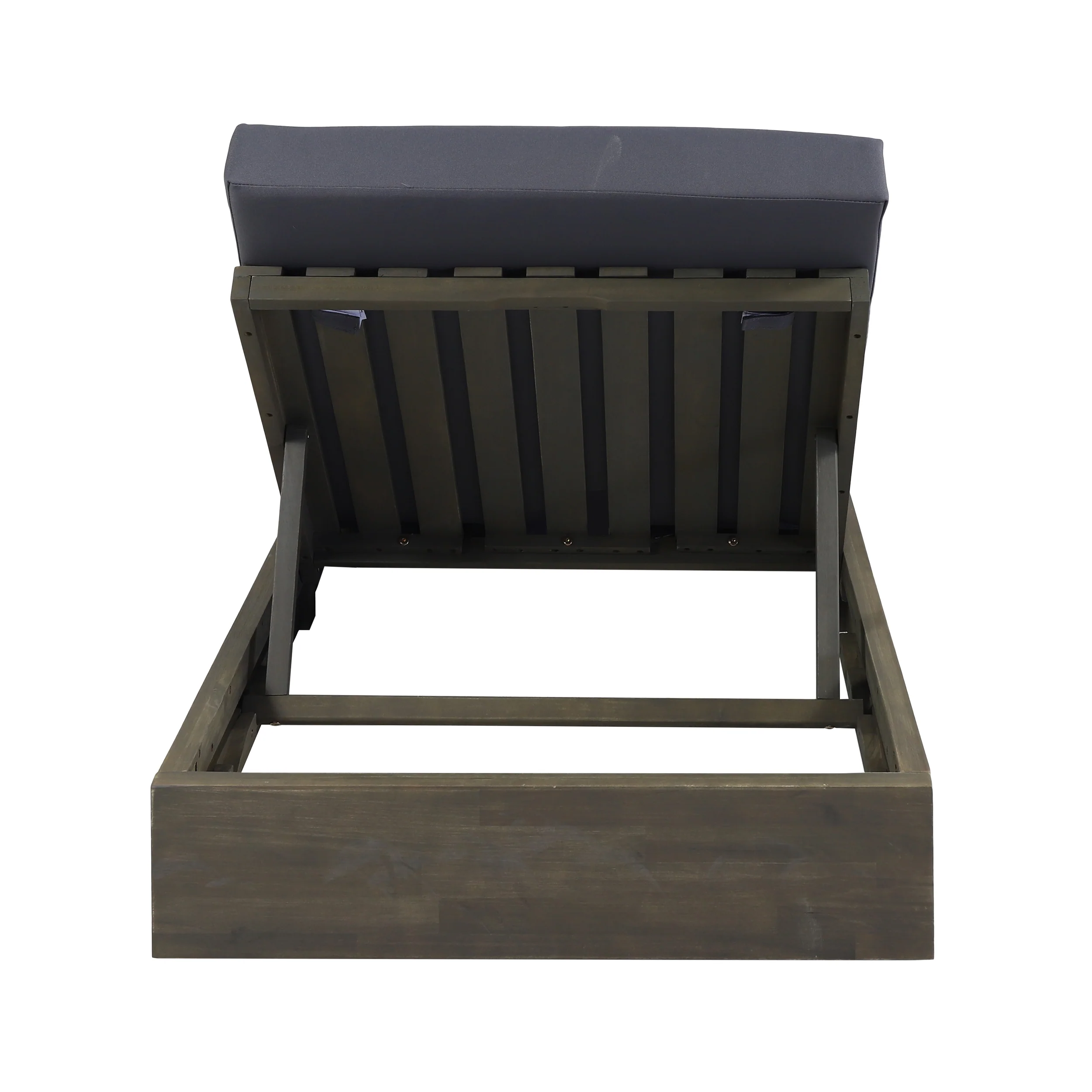 Niyanna Outdoor Acacia Wood Chaise Lounge with Cushion (Set of 4) - furnishings