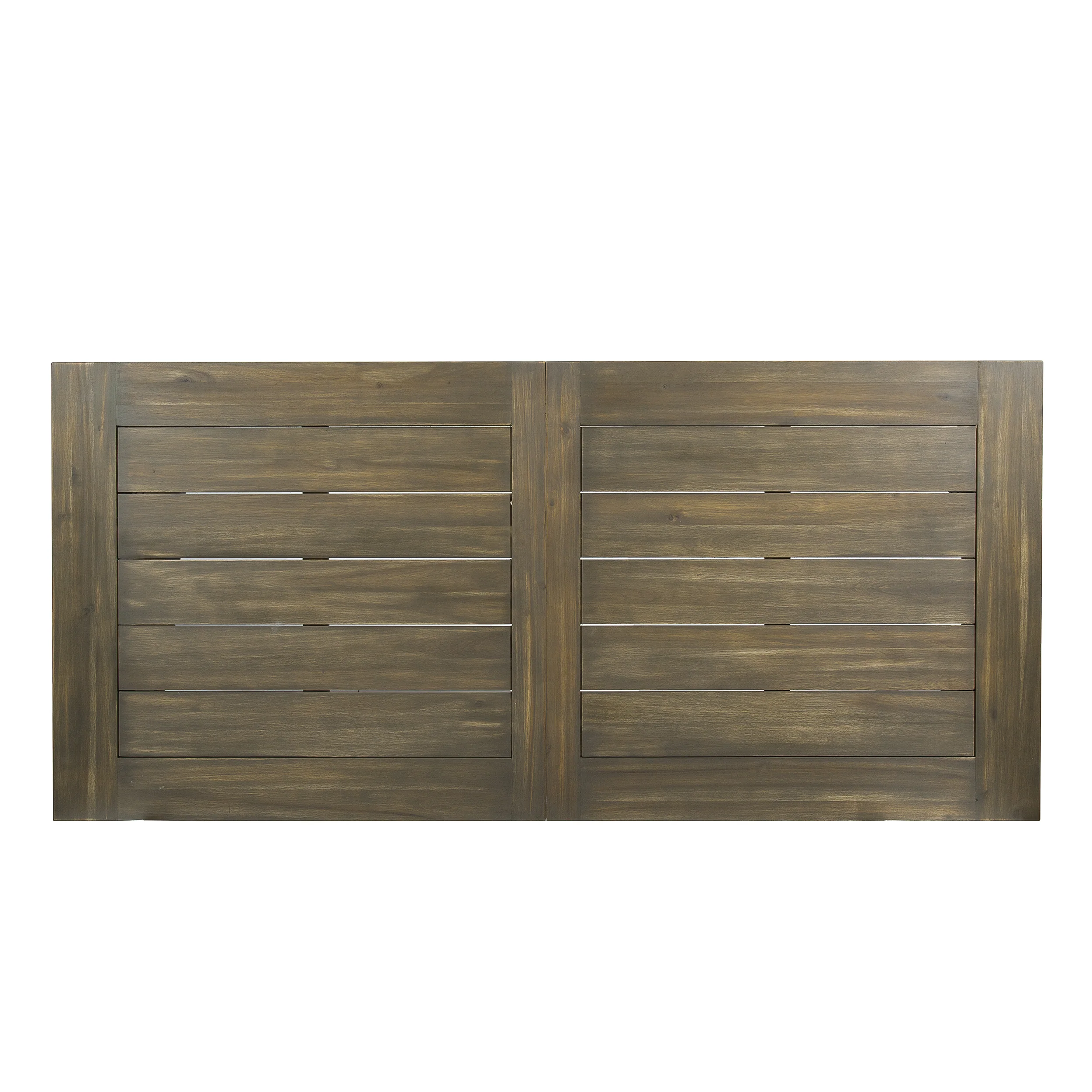 Mika Outdoor Finished Acacia Wood Dining Table with Metal Legs - furnishings