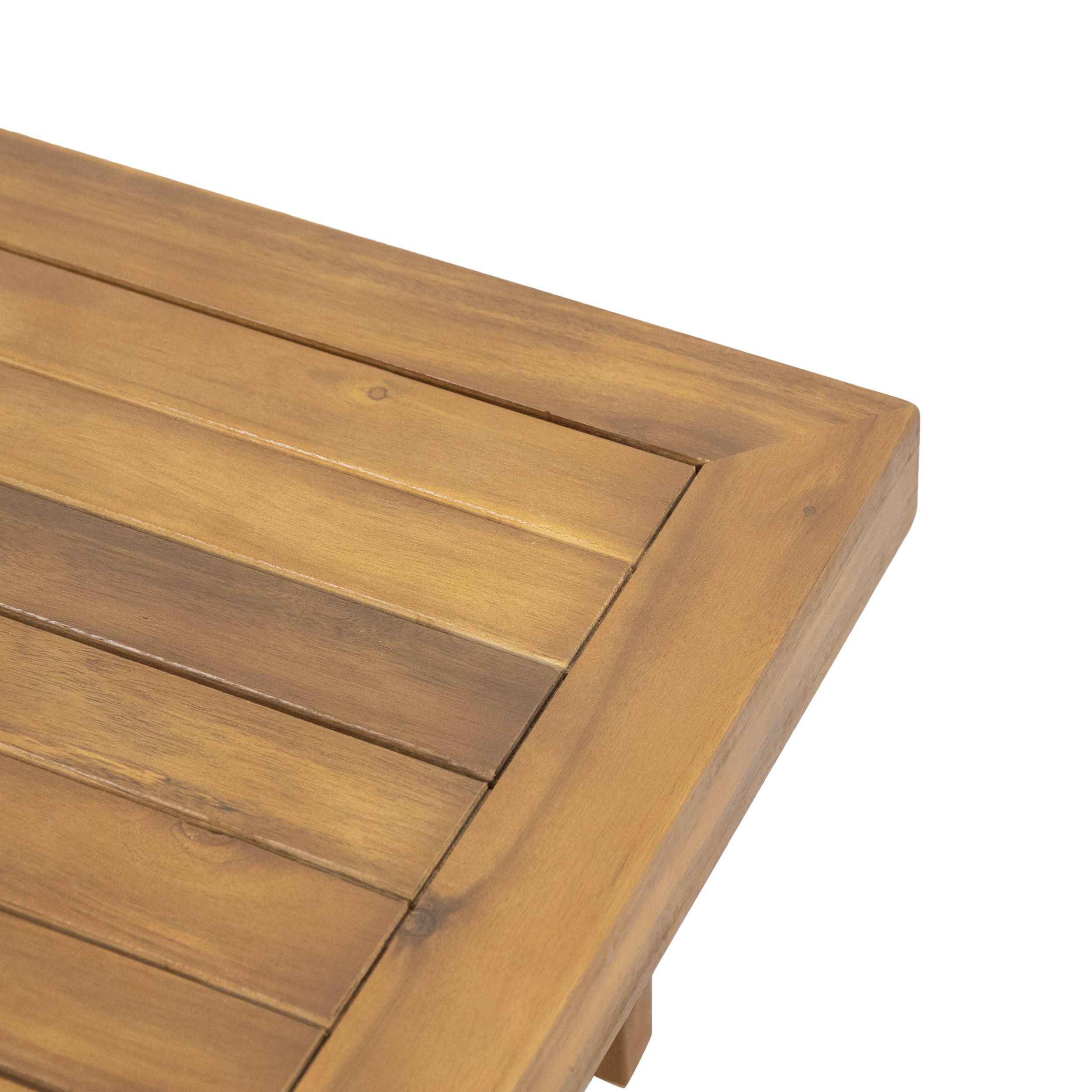 Wallowa Outdoor Acacia Wood Loveseat and Coffee Table Set with Cushions, Teak, Beige - furnishings