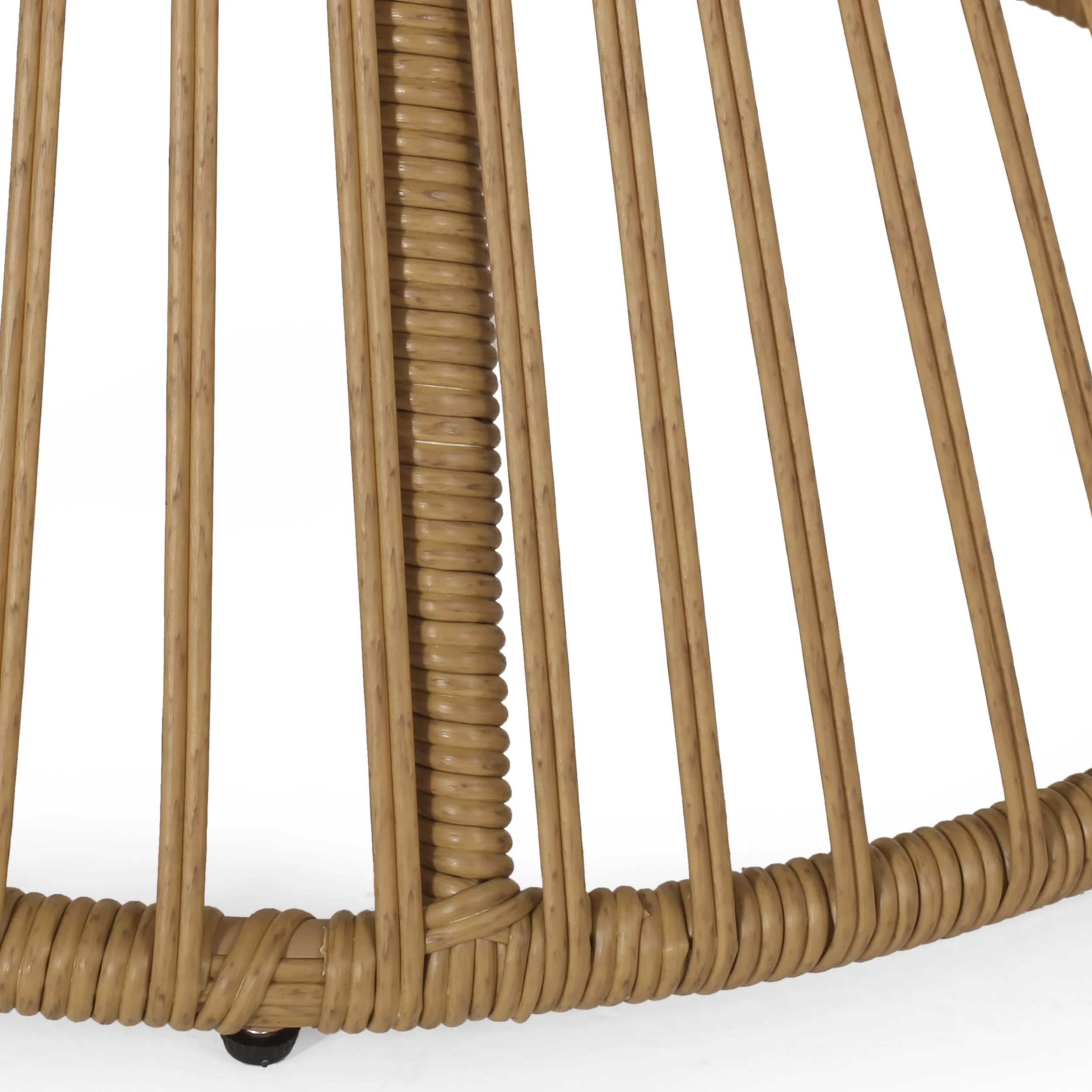 Apulia Outdoor Wicker 2 Seater Chat Set with Cushion, Light Brown and Beige - furnishings