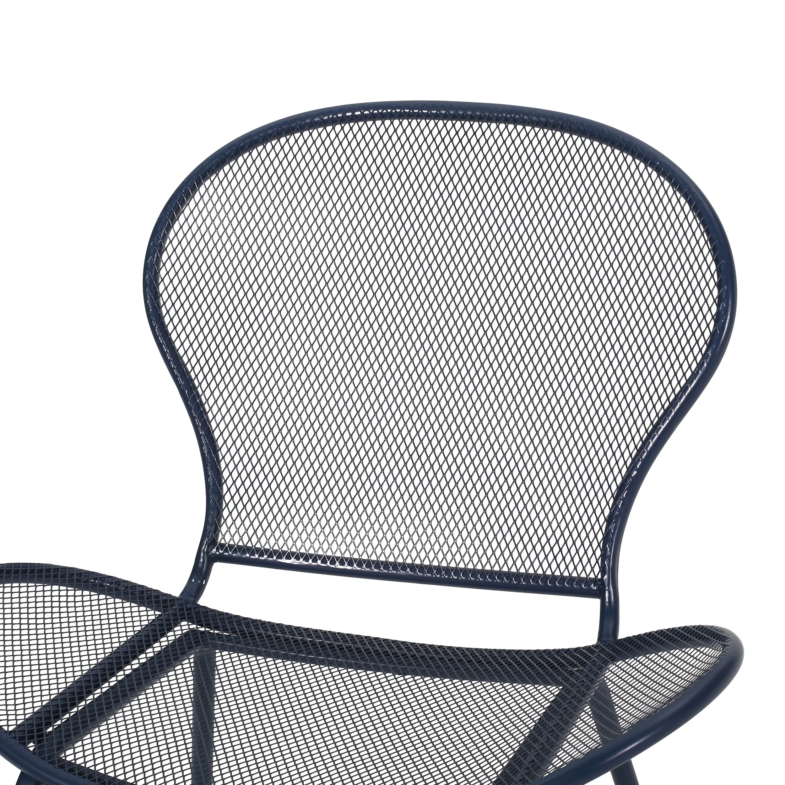 Tristian Modern Outdoor 2 Seater Iron Chat Set with Side Table - furnishings