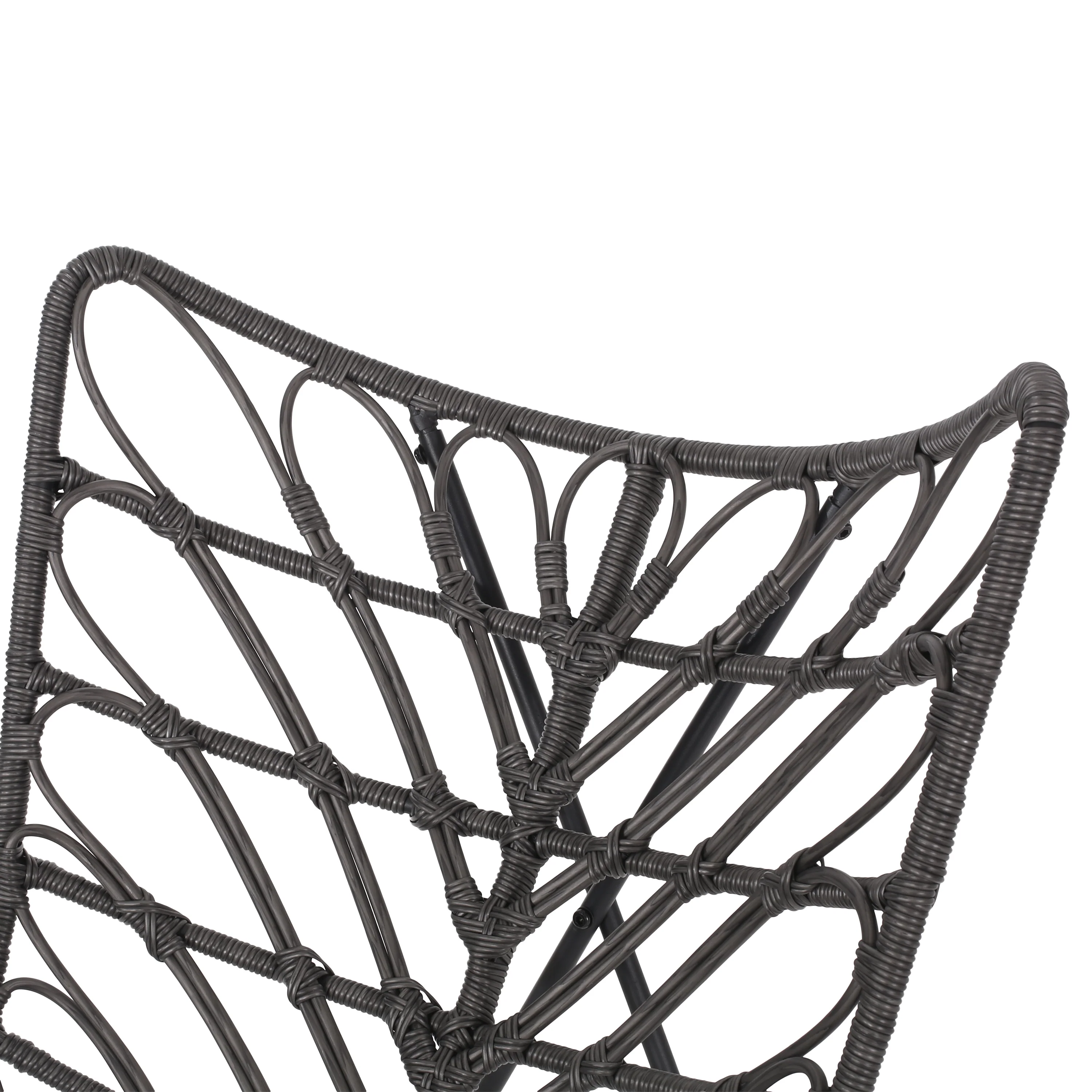 Danbury Outdoor Boho Modern Wicker 3 Piece Chat Set - furnishings