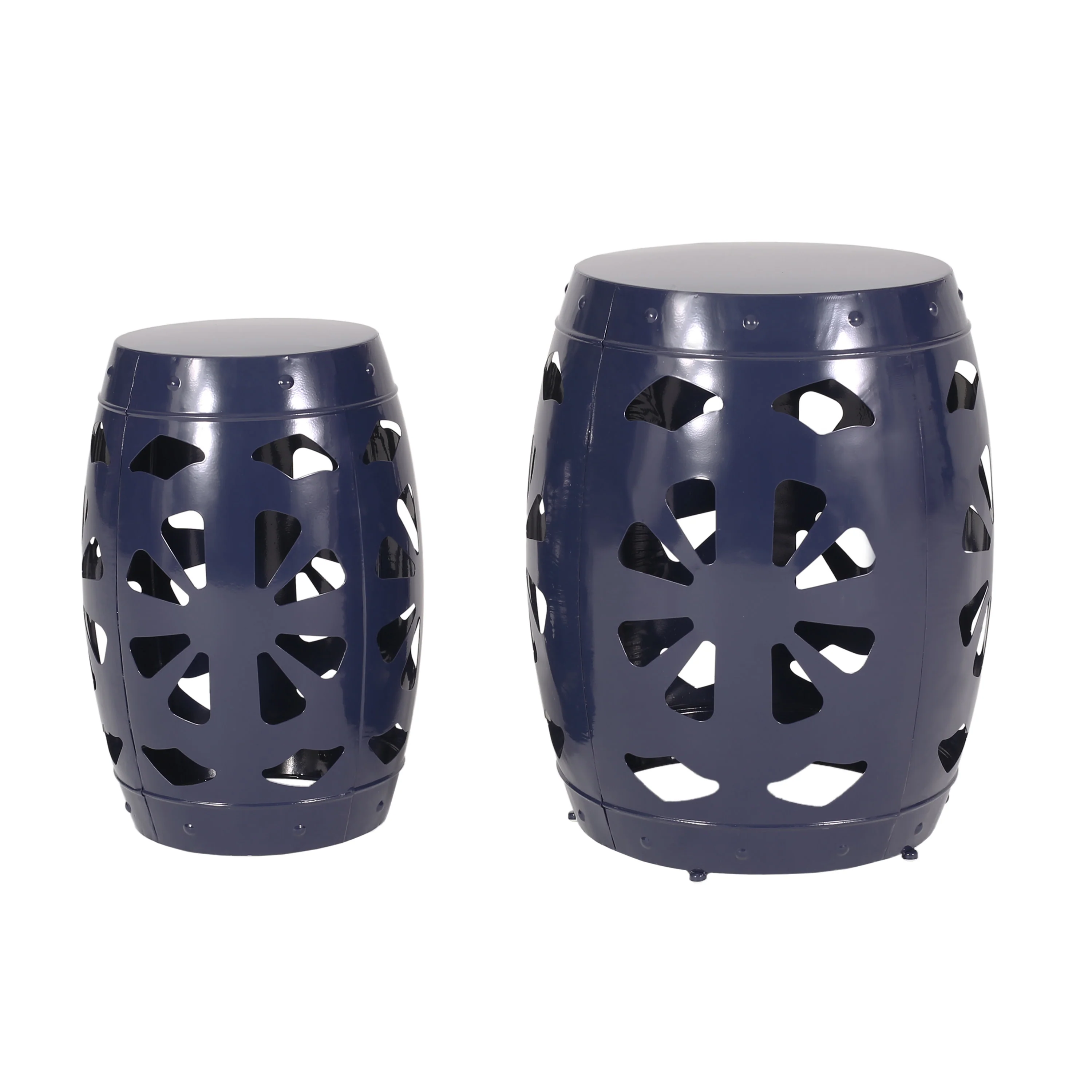 Carey Outdoor Metal Side Tables, Set of 2 - furnishings
