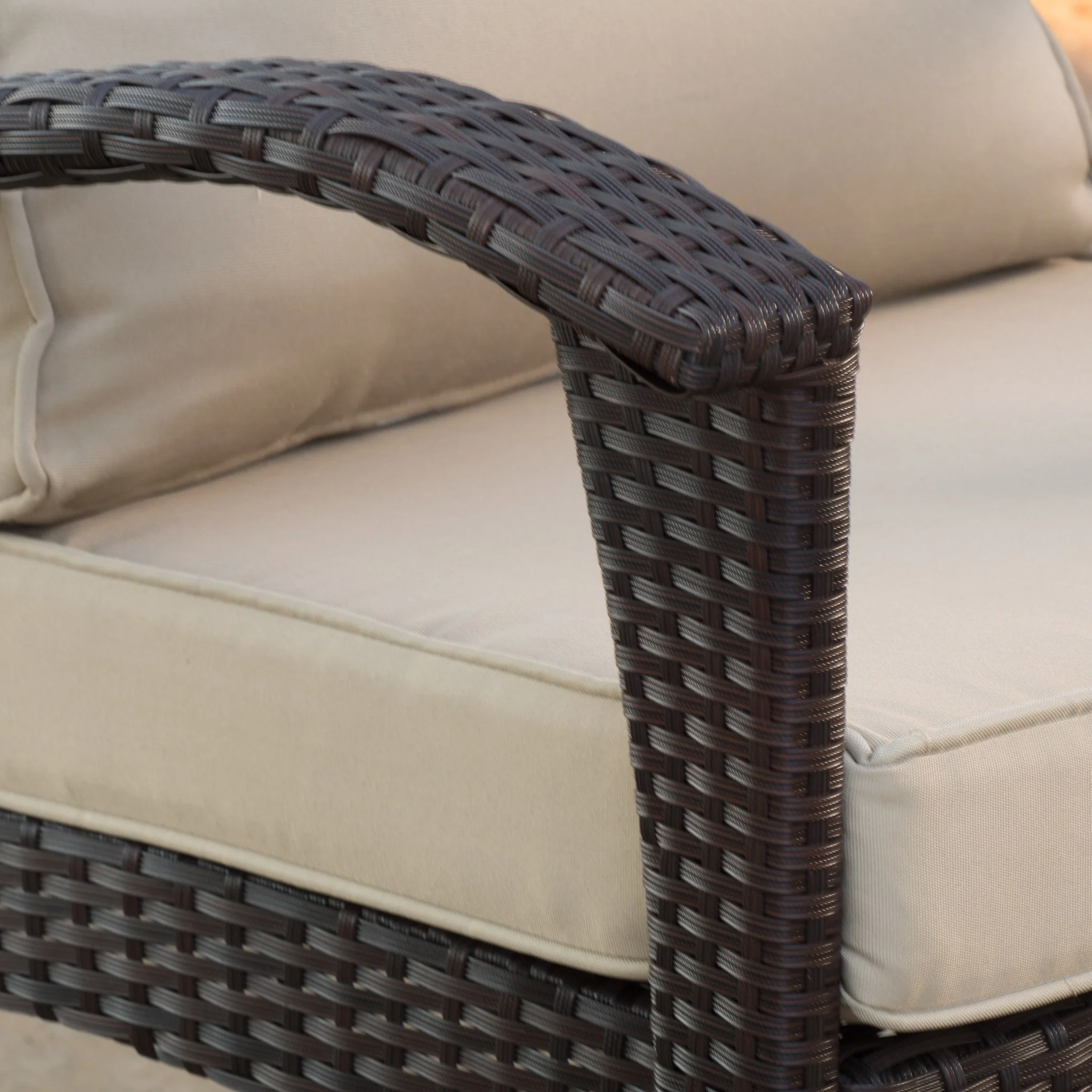 Bleecker Outdoor Wicker Club Chair with Cushion, Set of 2 - furnishings