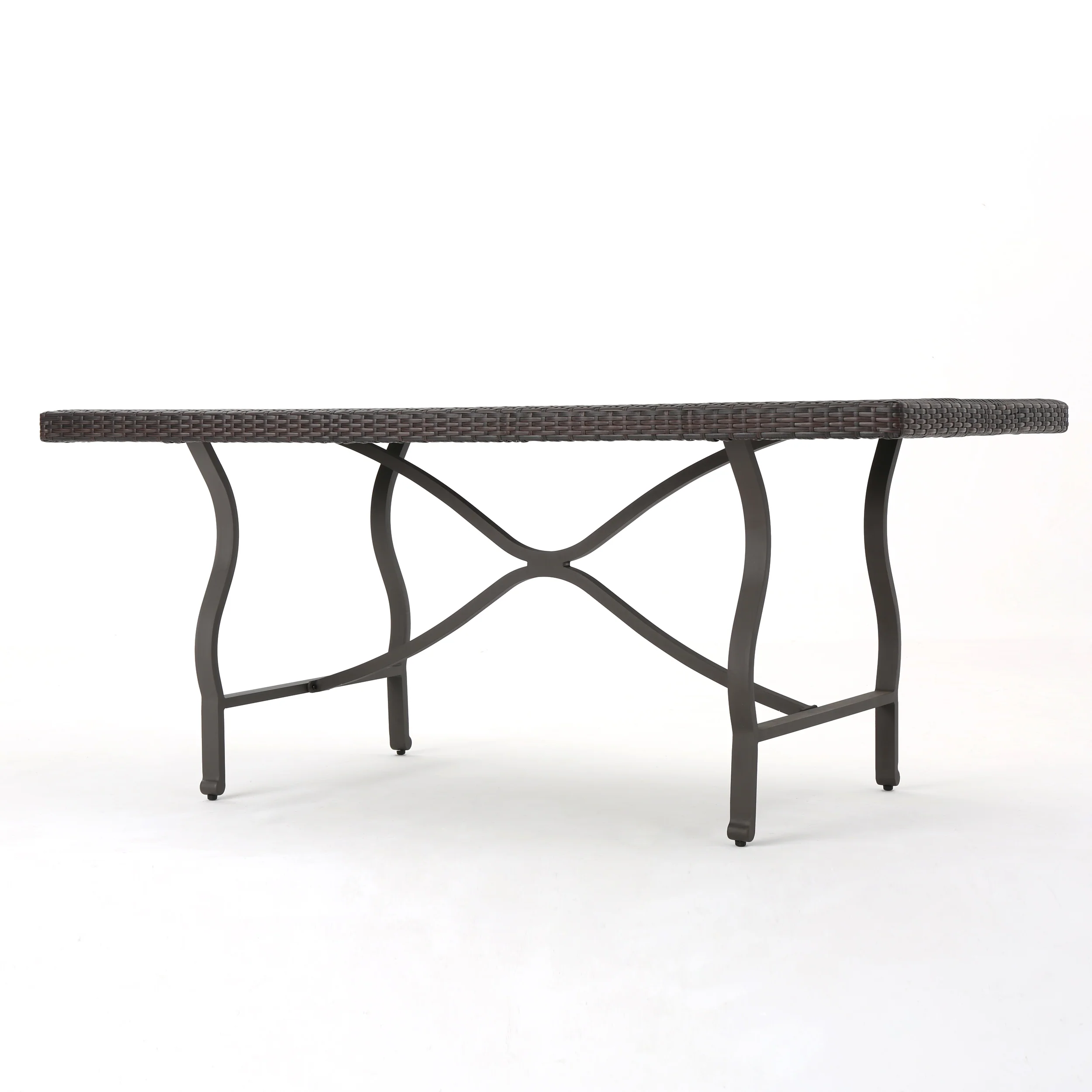 Carolina Outdoor Multibrown Wicker Dining Table - furnishings