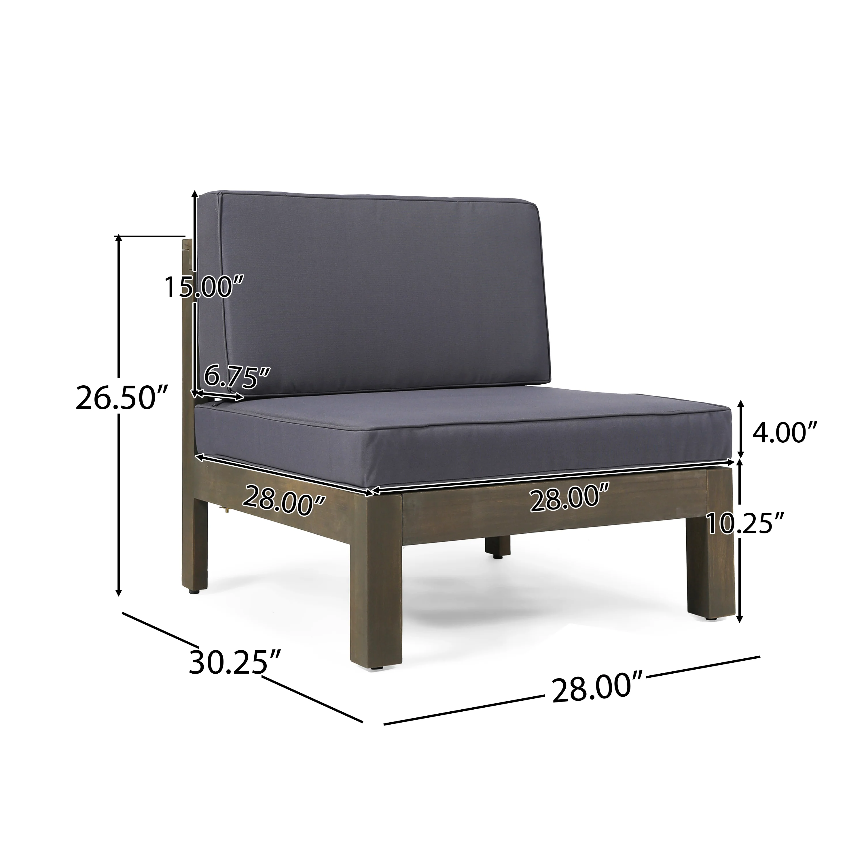 Keith Outdoor Acacia Wood 8 Seater U-Shaped Sectional Sofa Set with Coffee Table - furnishings