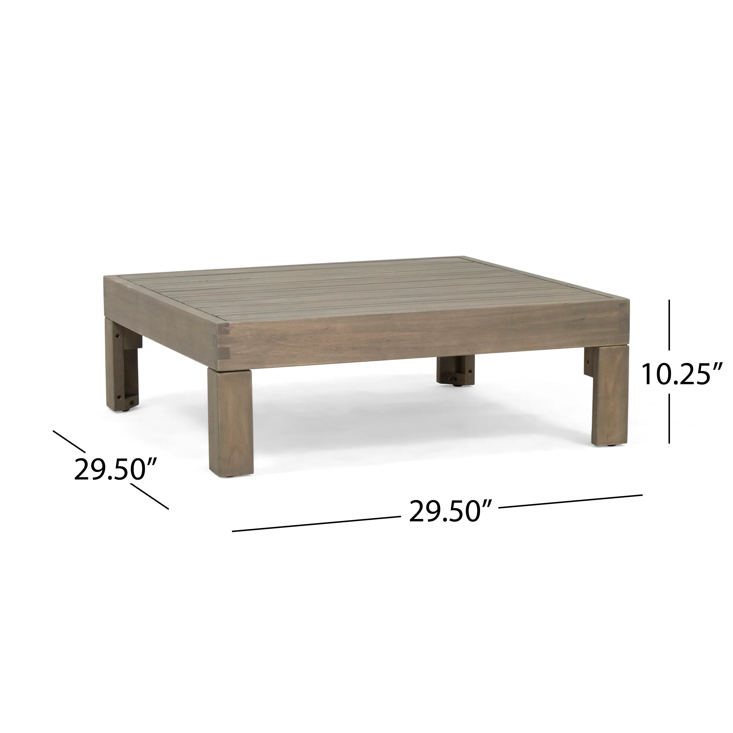 Elizabeth Outdoor Wood and Wicker 5 Seater Sectional Sofa and Coffee Table Set - furnishings