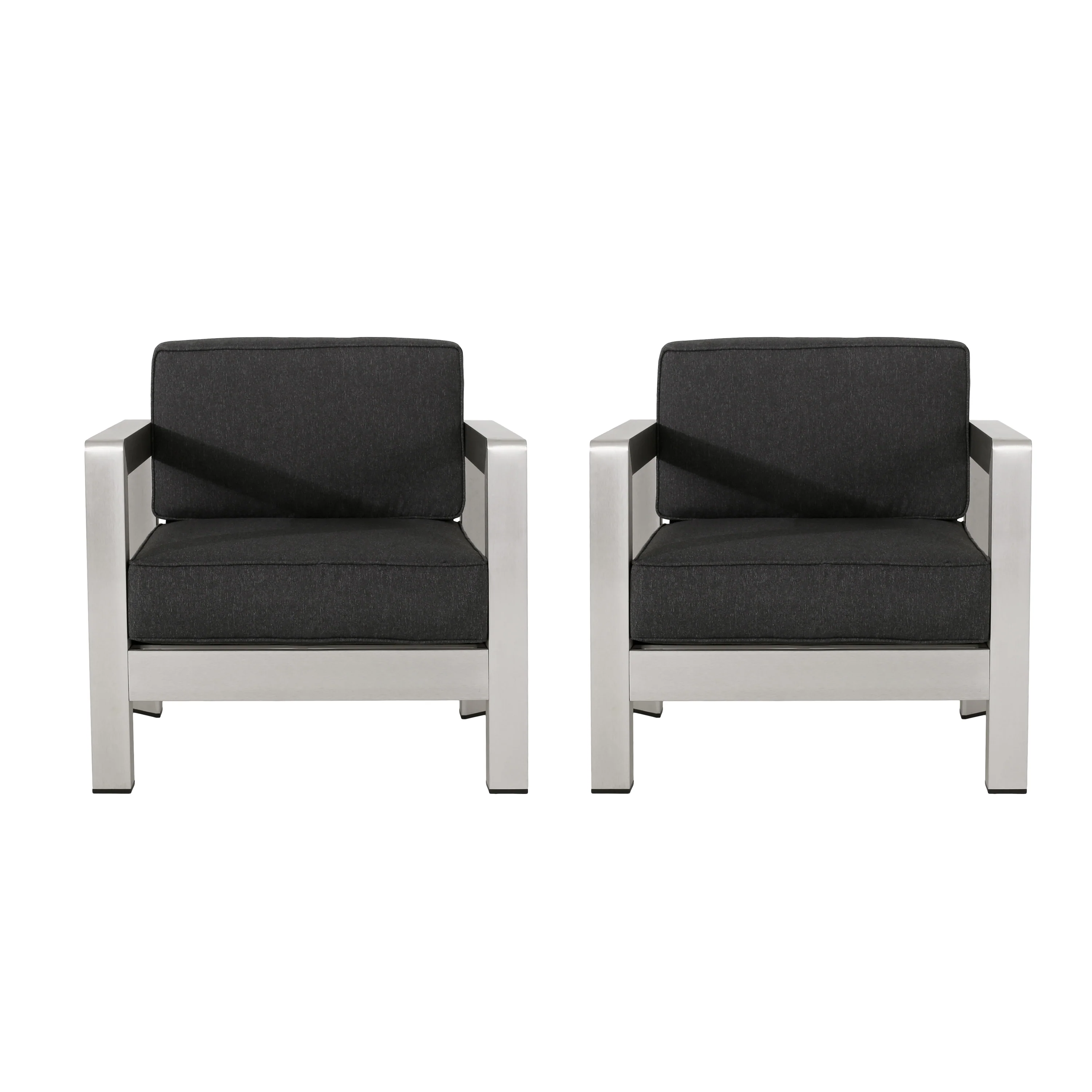 Booth Outdoor Aluminum Club Chairs - furnishings