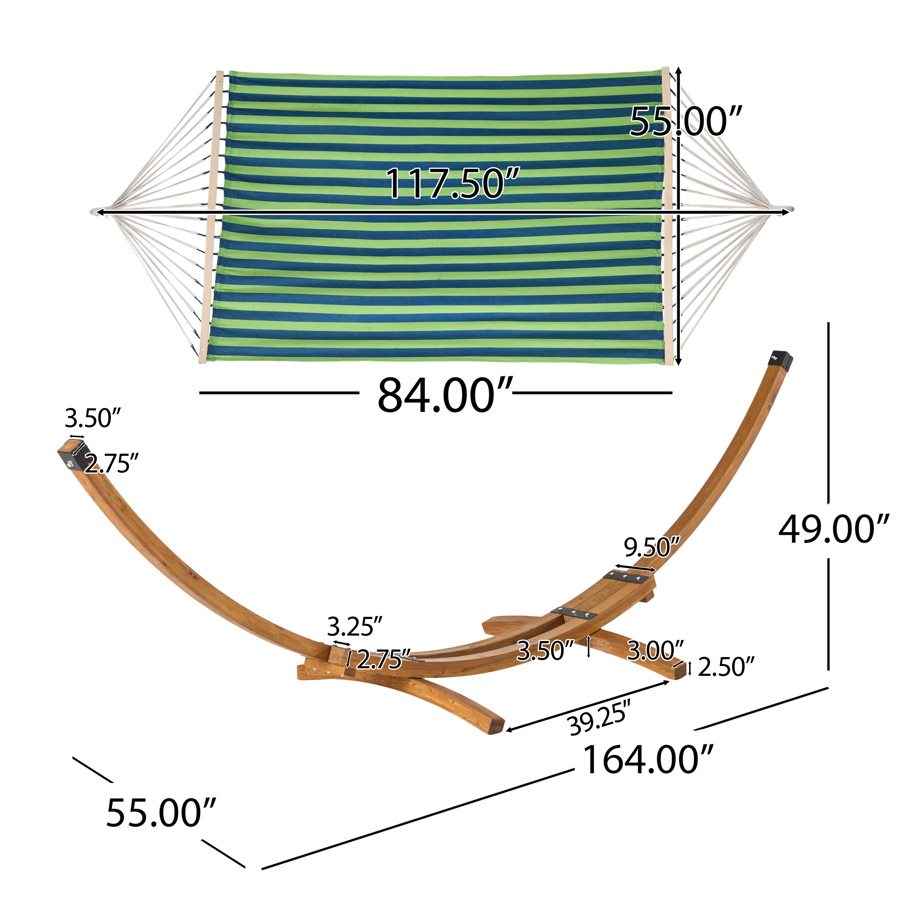 Weston Outdoor Hammock w/ Wooden Base - furnishings