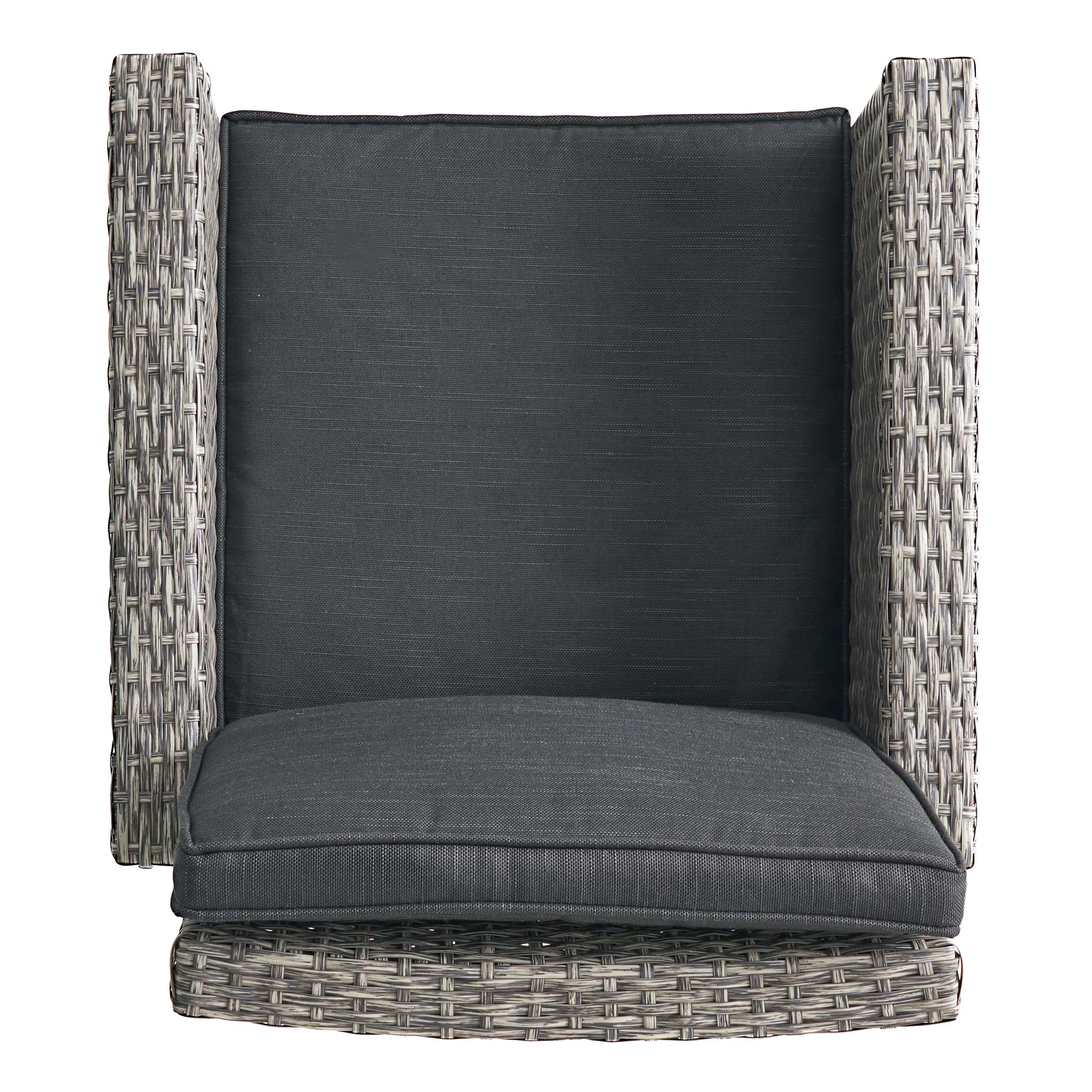 Budva 30-Inch Outdoor Gray Wicker Barstool (set of 2) - furnishings