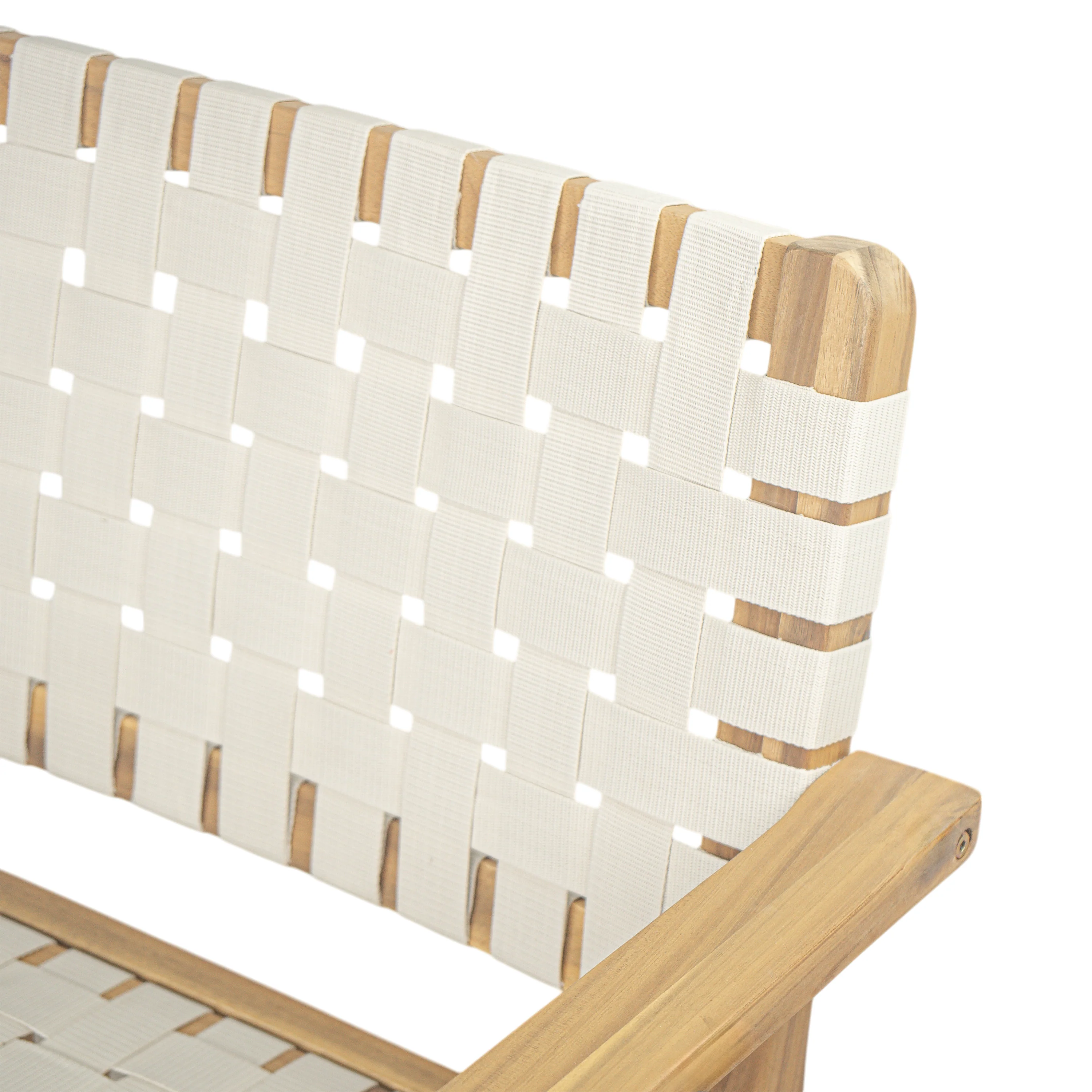 Finnley Modren Outdoor Lounge Chair with Woven Rope - furnishings