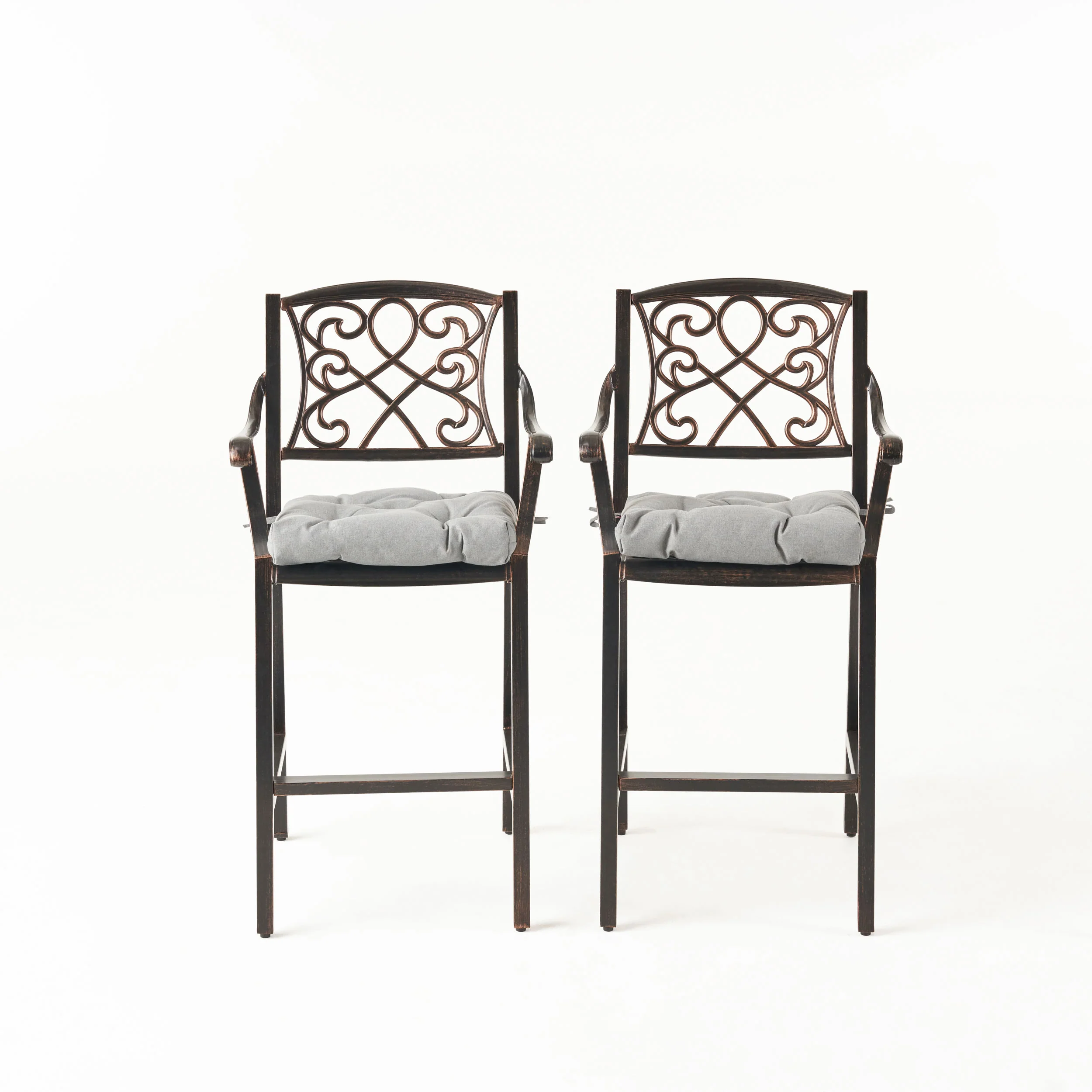 Sherry Outdoor Barstool with Cushion (Set of 2) - furnishings