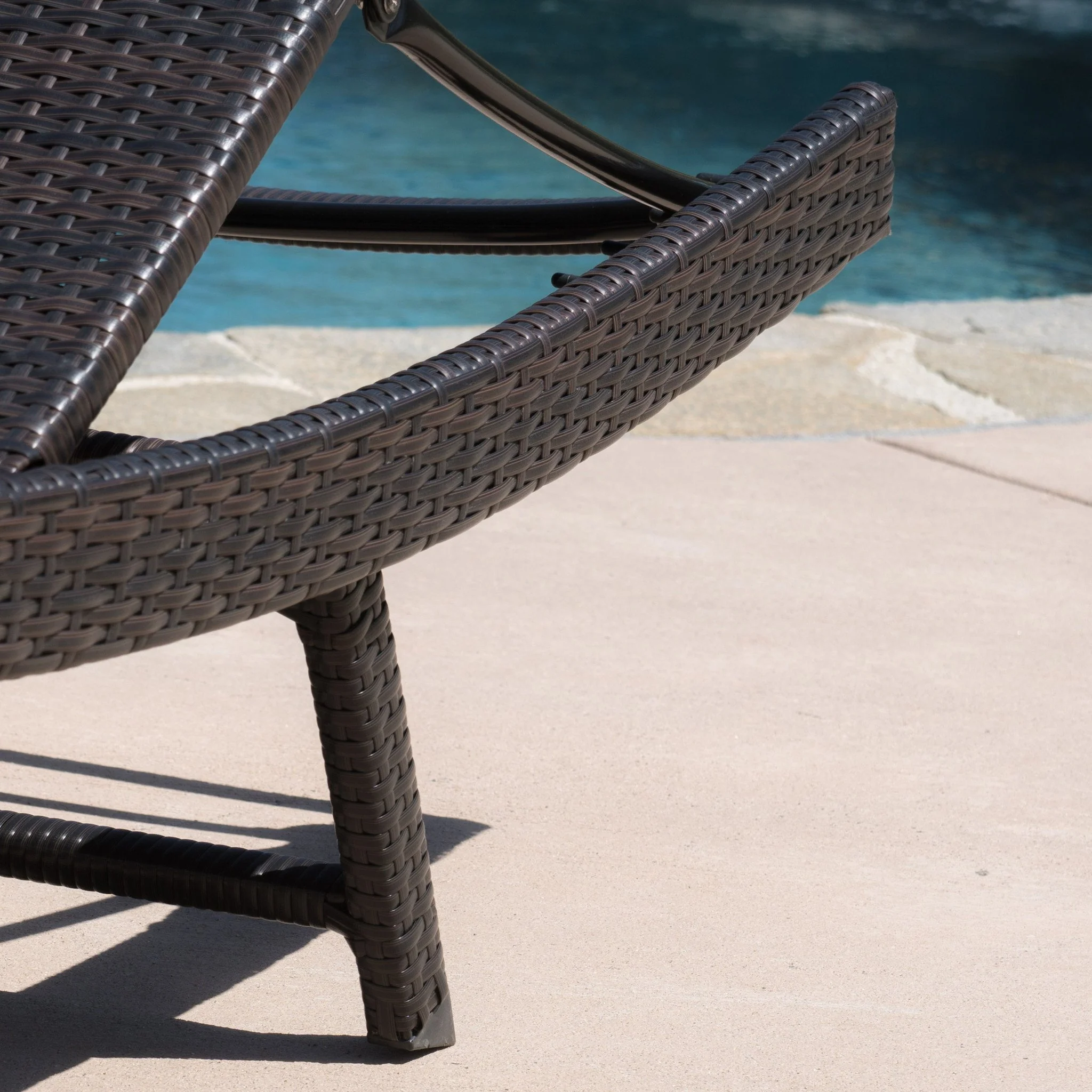 Eliana Outdoor 6pc Brown Wicker Chaise Lounge Chairs Set - furnishings