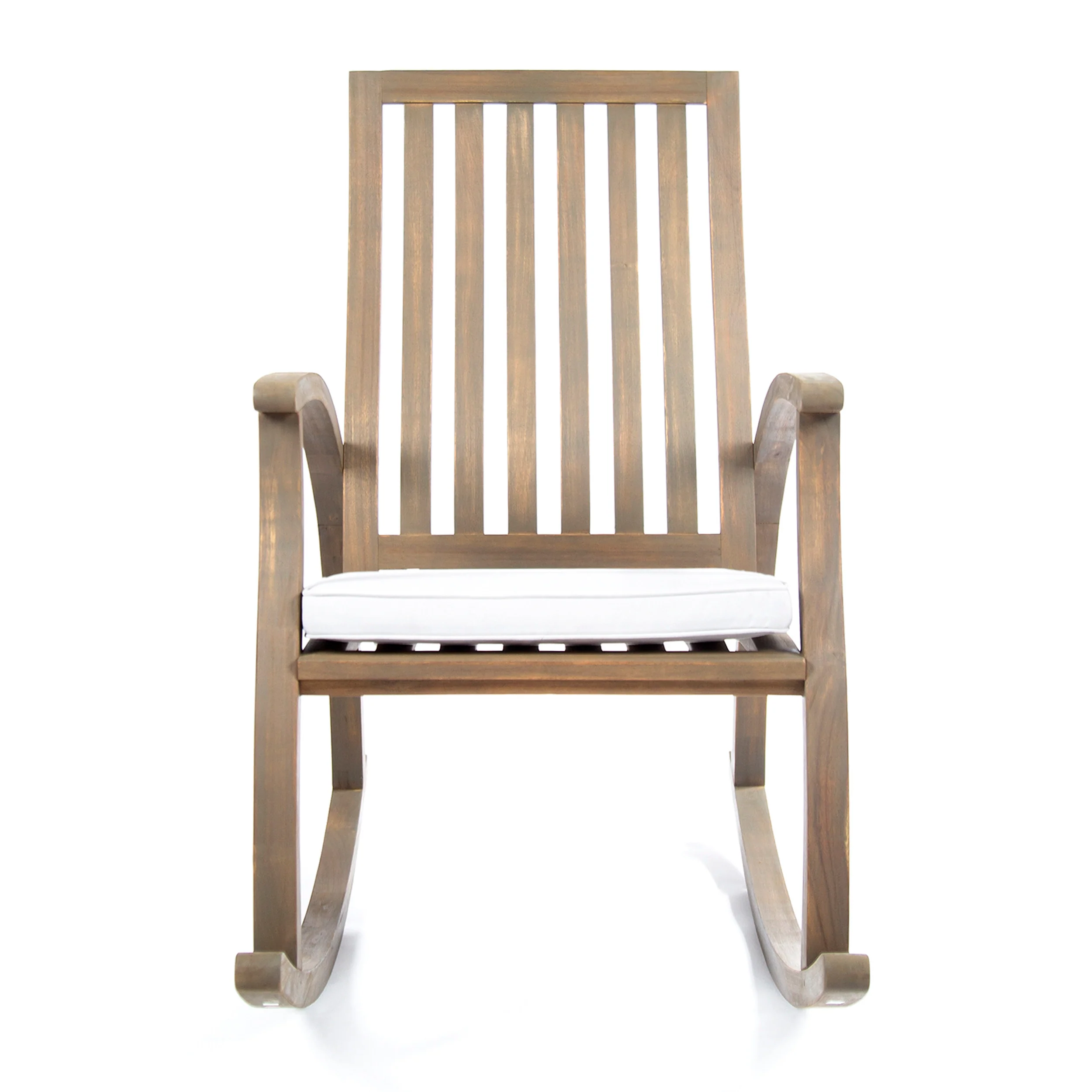 Cattan Outdoor Acacia Wood Rocking Chair with Water Resistant Cushion - furnishings