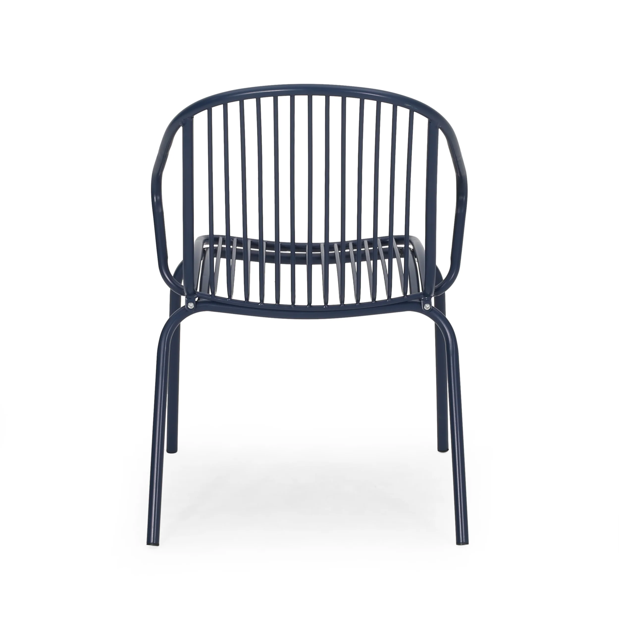Emily Outdoor Modern Iron Club Chair (Set of 2) - furnishings
