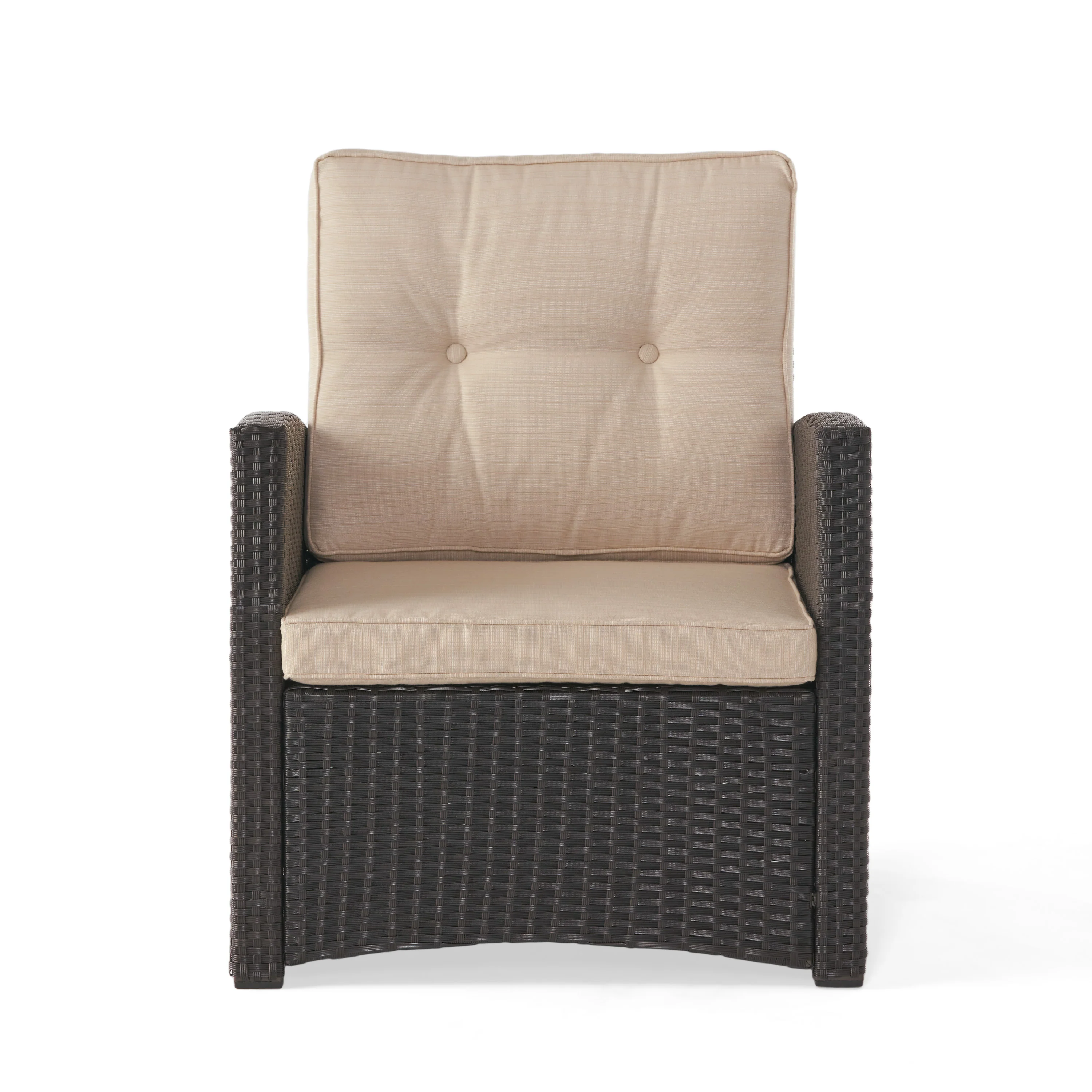 Nikki Outdoor Wicker Club Chair with Cushions - furnishings