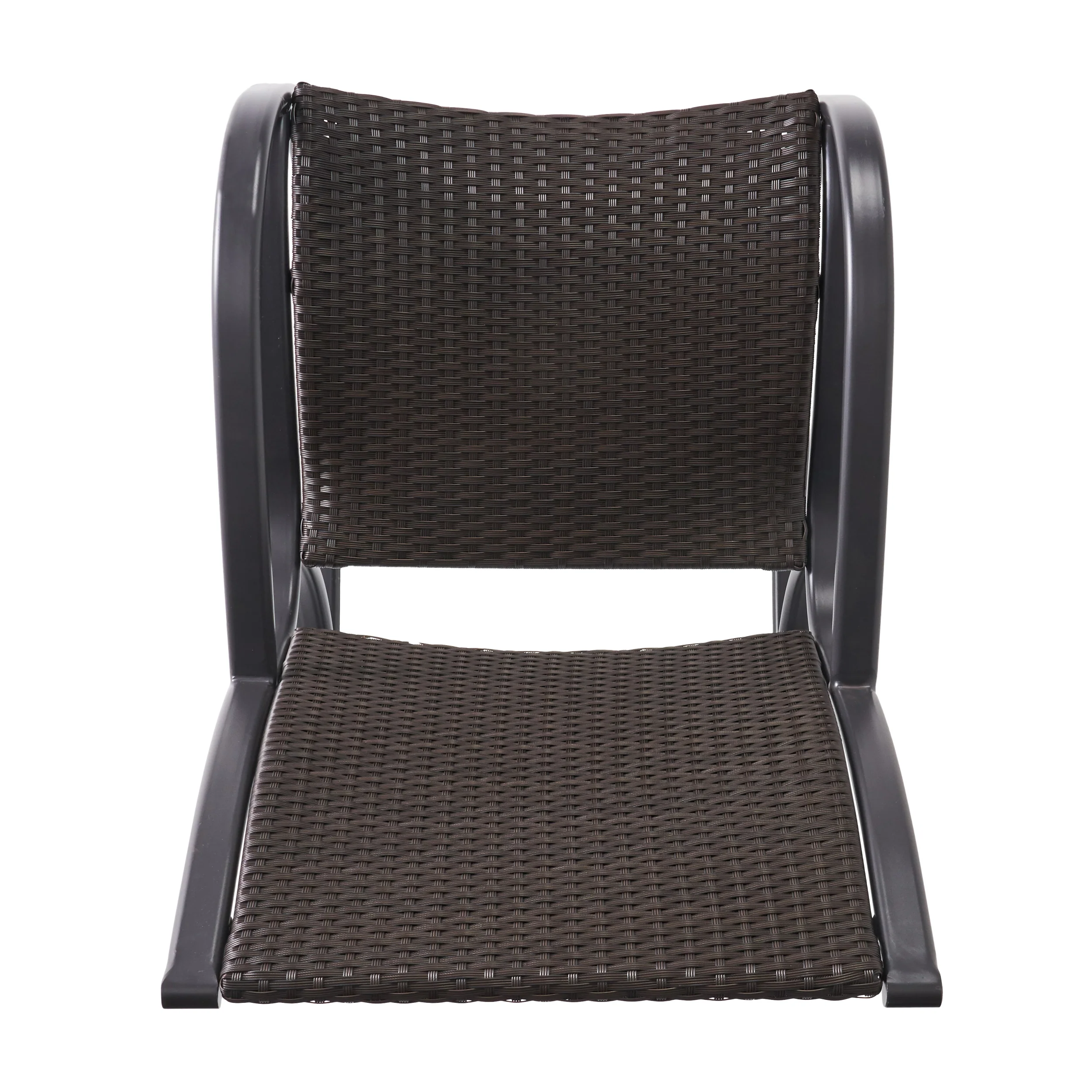 Leann Outdoor Dark Brown Wicker Rocking Chair - furnishings