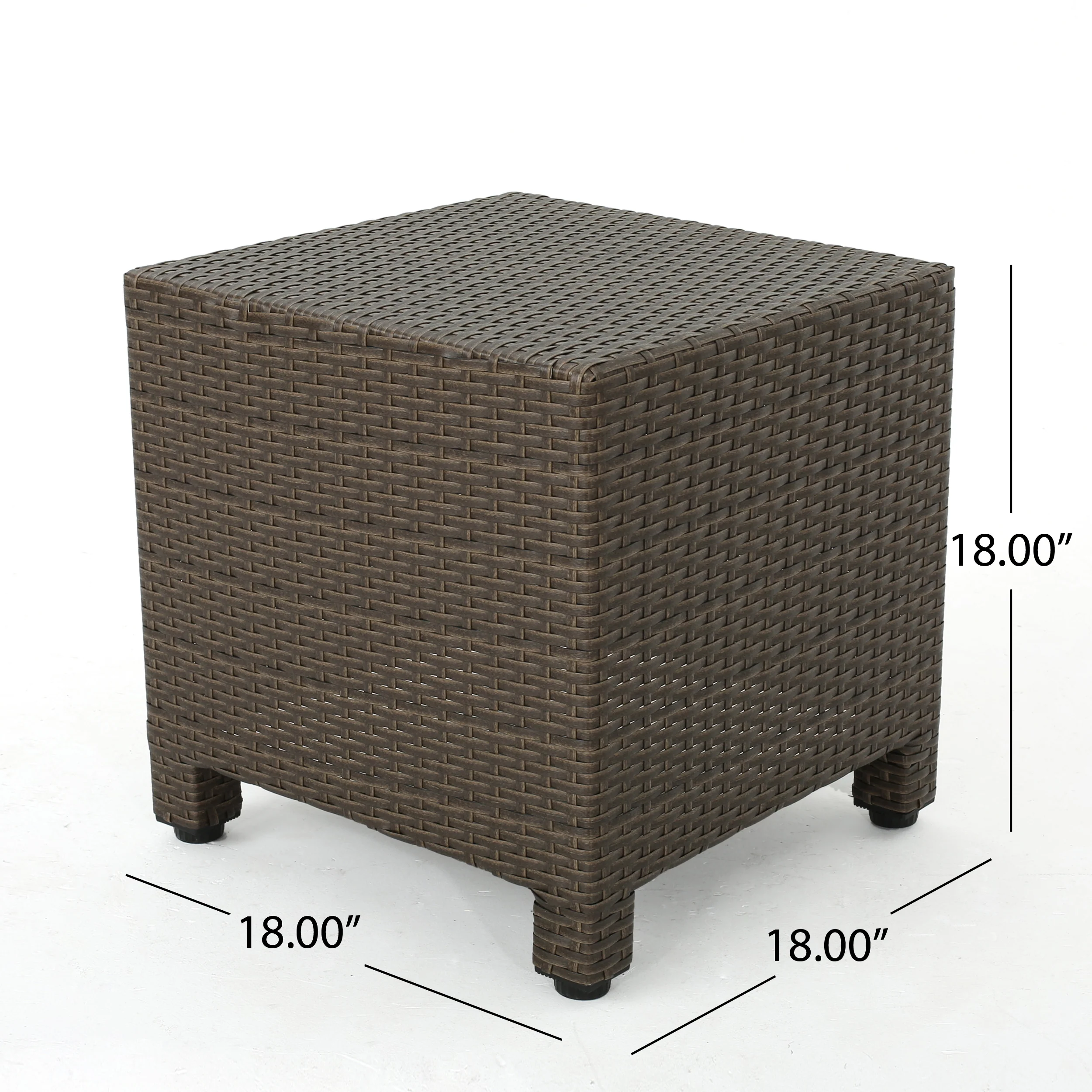 Linsten Outdoor Wicker Swivel Club Chairs and Side Table Chat Set - furnishings