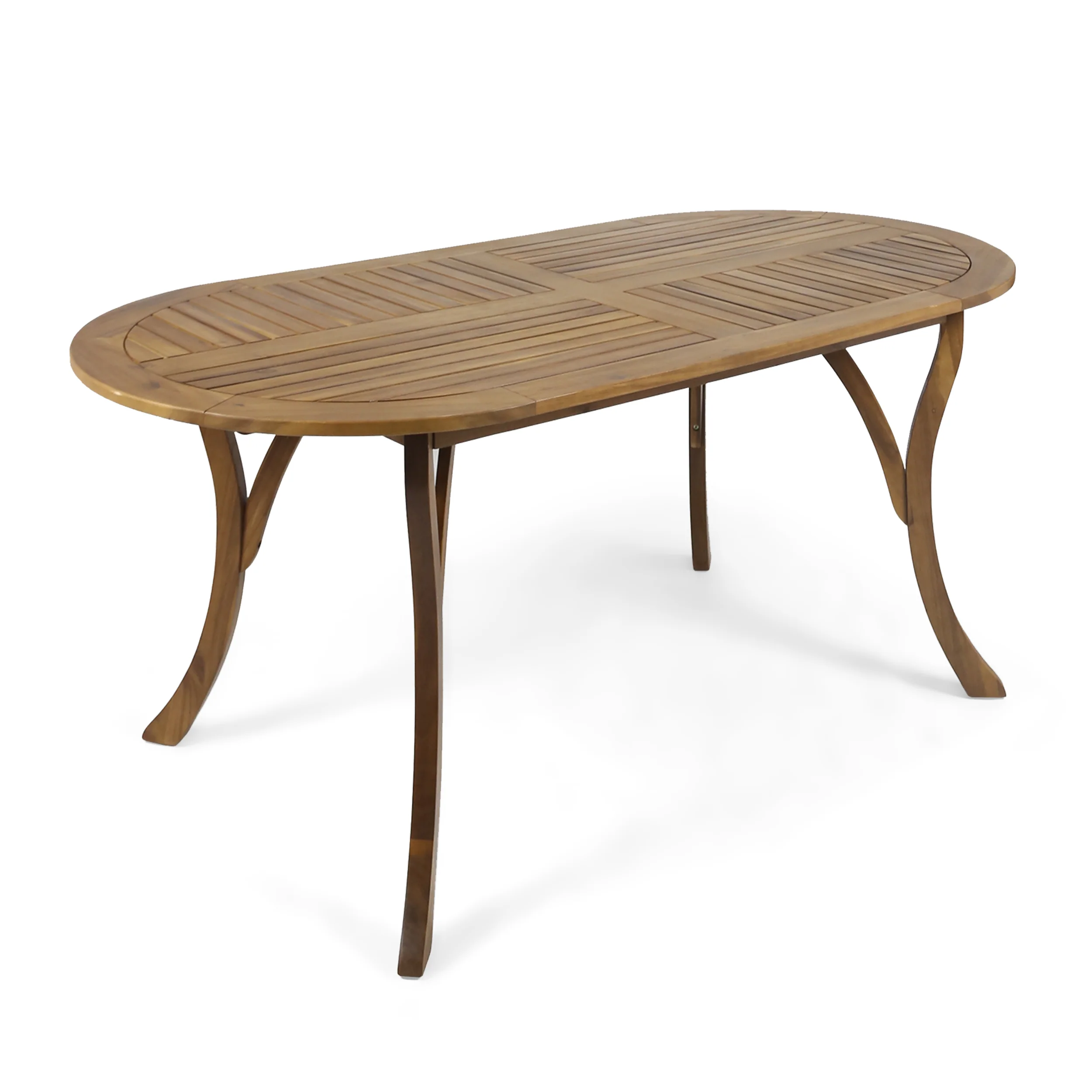 Baia Outdoor 70-inch Oval Acacia Wood Dining Table - furnishings