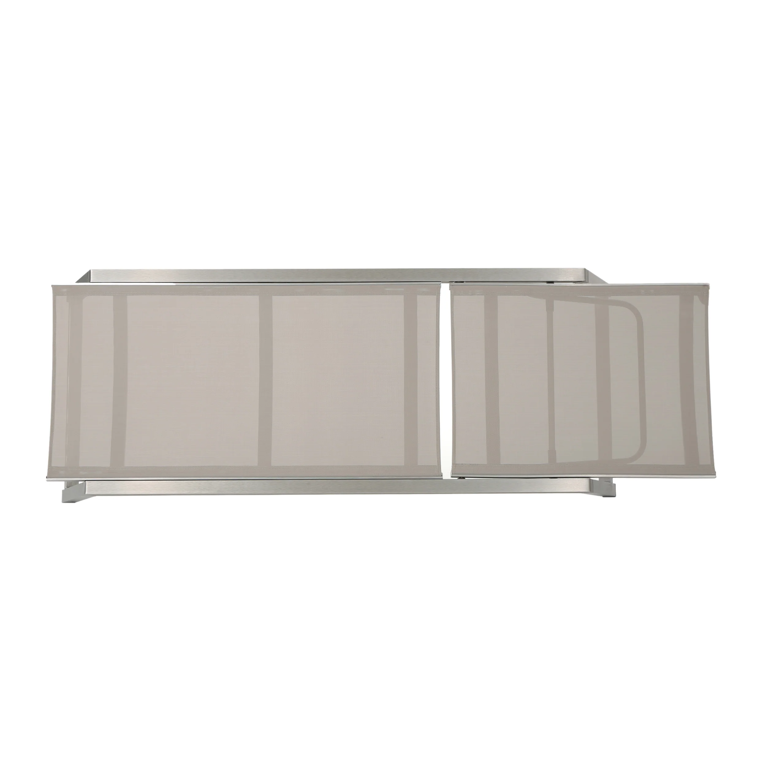 Santa Monica Outdoor Gray Mesh Chaise Lounge with Grey Finished Aluminum Frame - furnishings