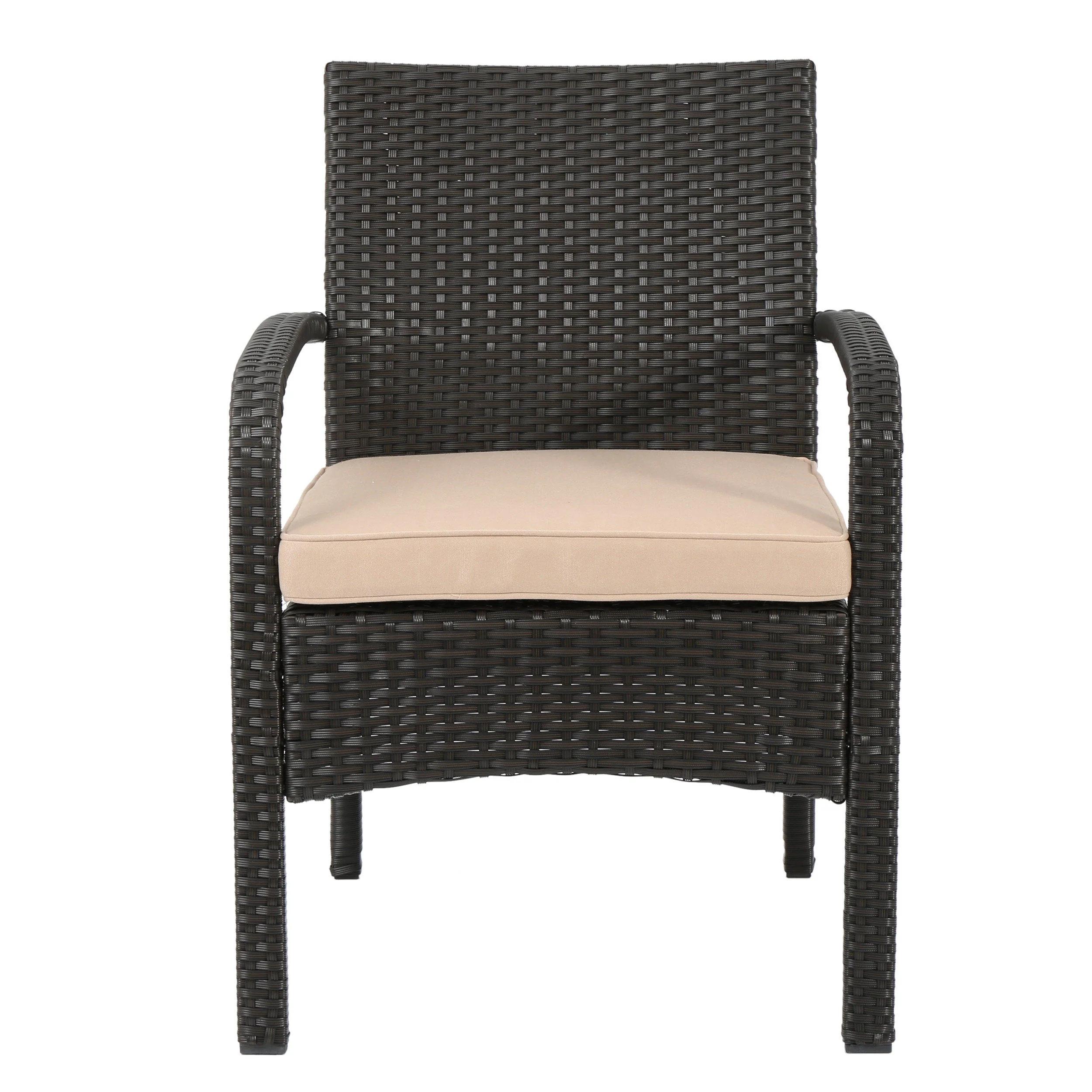 Meroy Patio Fire Pit Set, 4-Seater with Club Chairs, Wicker with Outdoor Cushions - furnishings