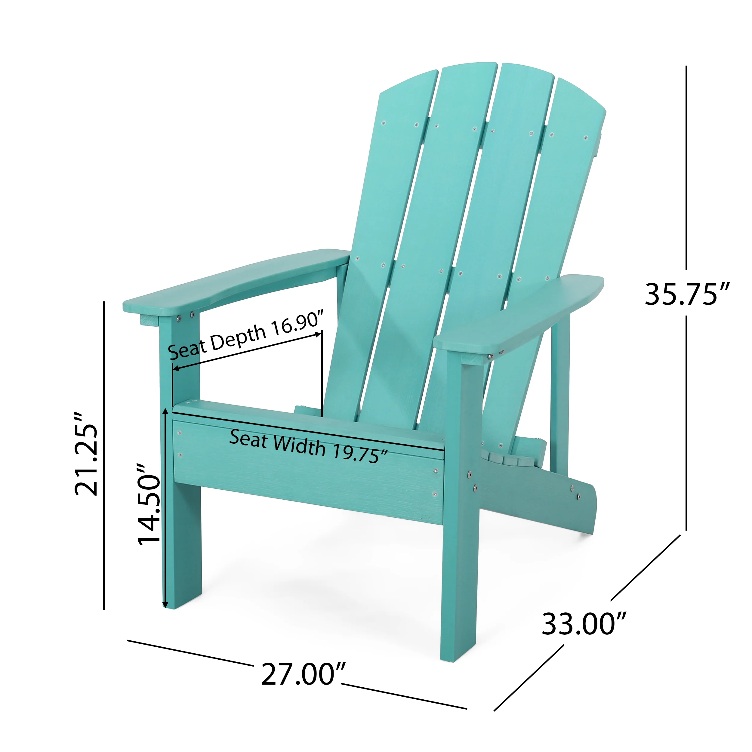 Anastasija Outdoor Faux Wood Adirondack Chair - furnishings