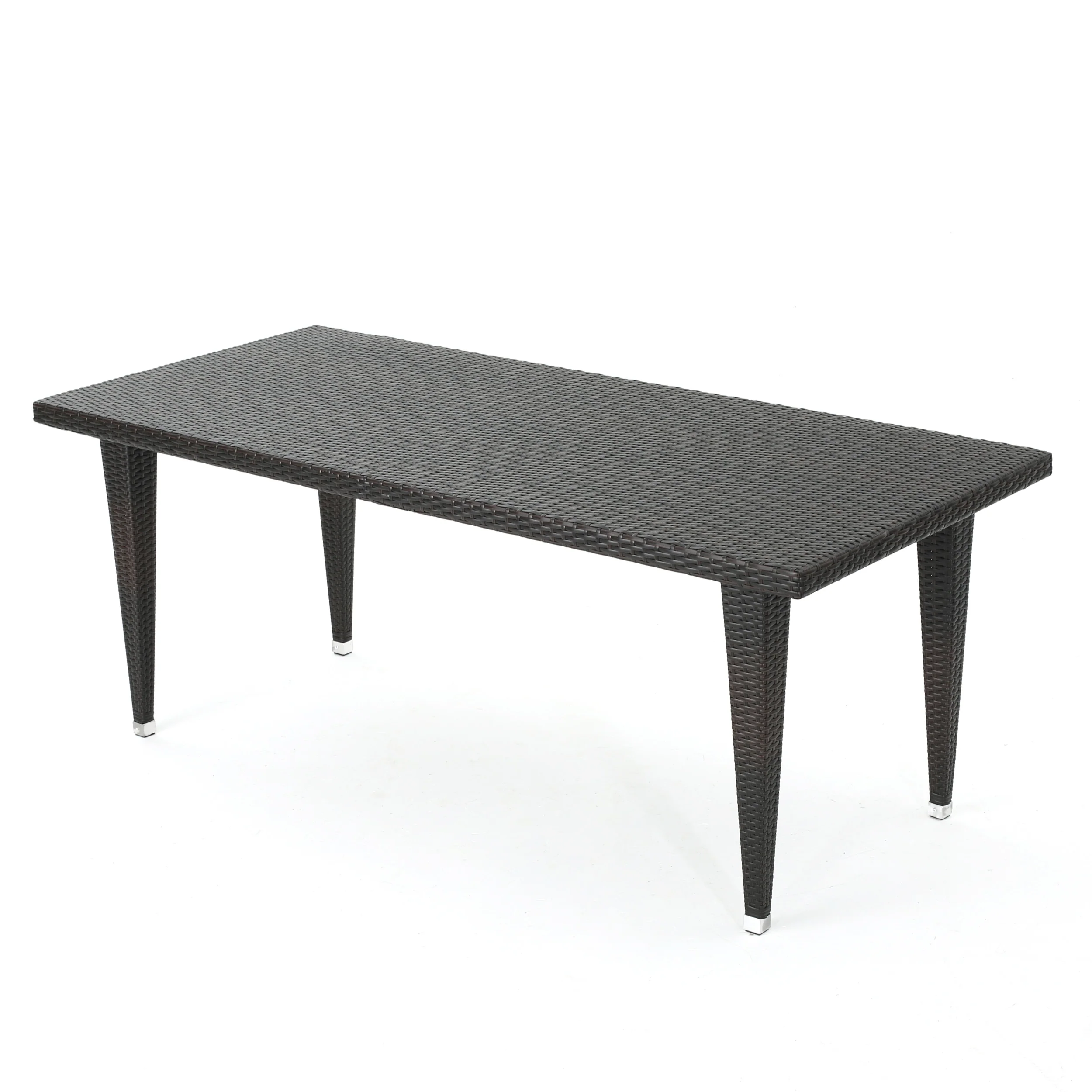 Durango Outdoor 73.5-inch Multibrown Wicker Rectangular Dining Table - furnishings