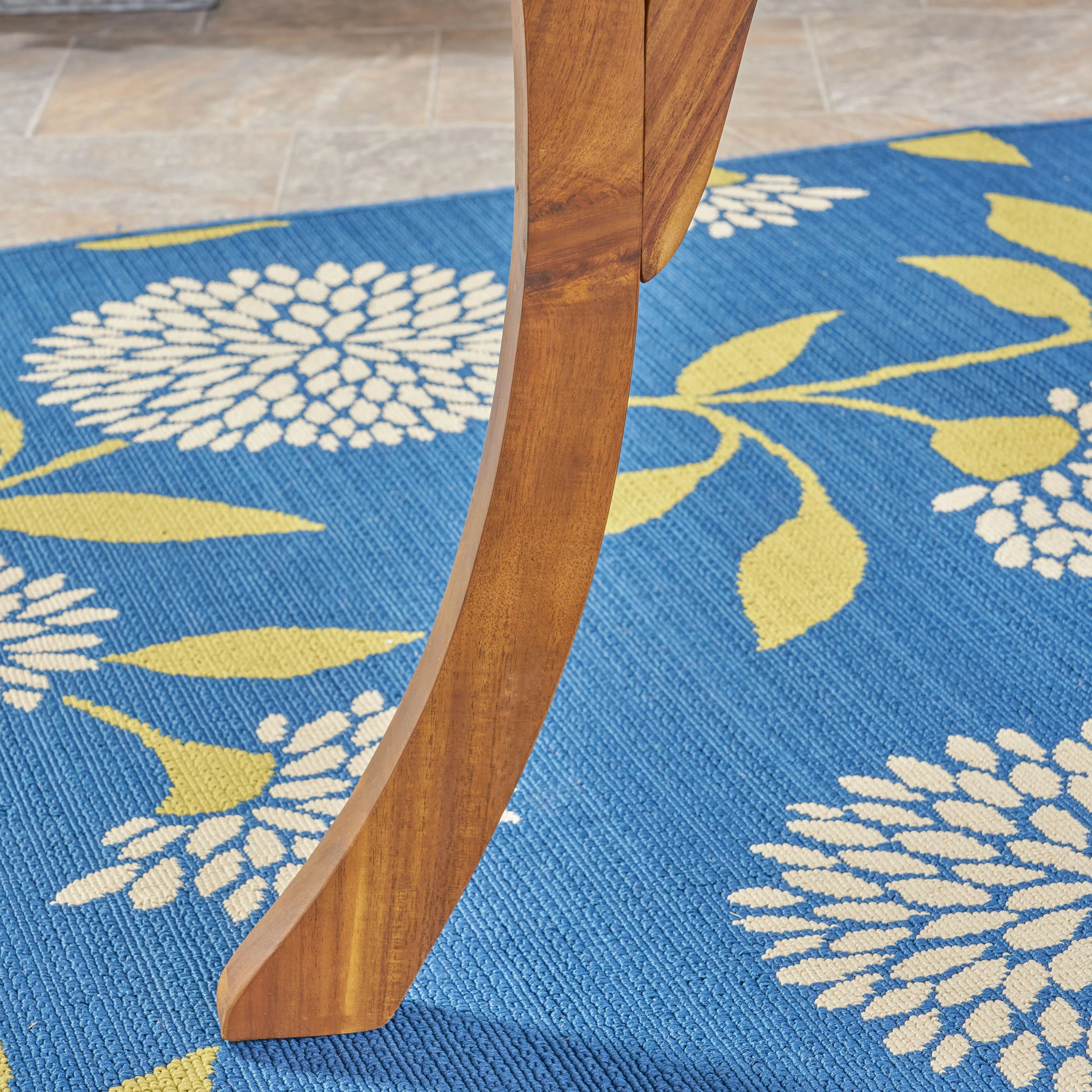 Adn Outdoor 47-inch Round Acacia Wood Dining Table - furnishings