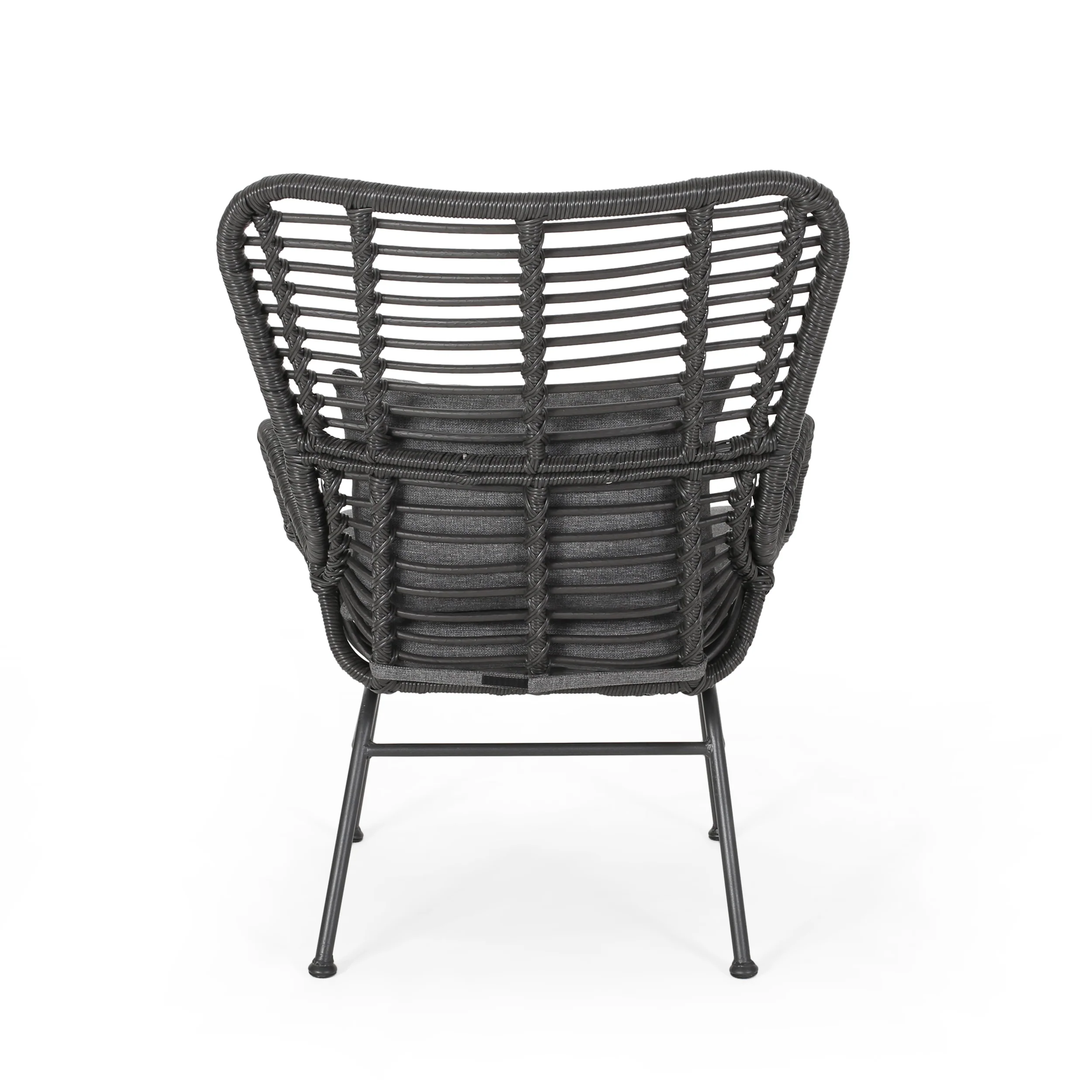 Pooneli Outdoor Wicker Club Chairs with Cushions (Set of 2) - furnishings