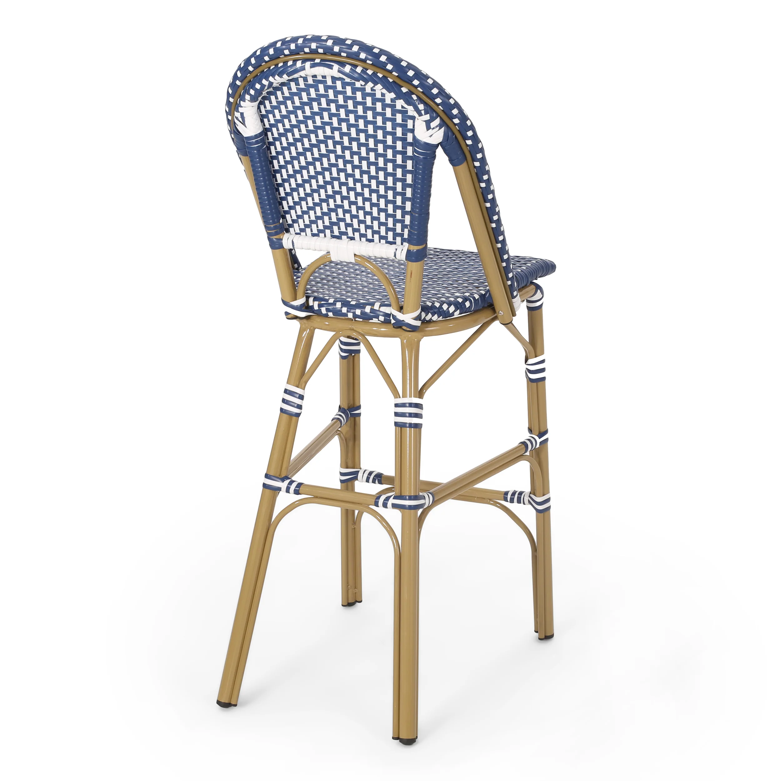 Grelton Outdoor Aluminum French Barstools, Set of 4 - furnishings