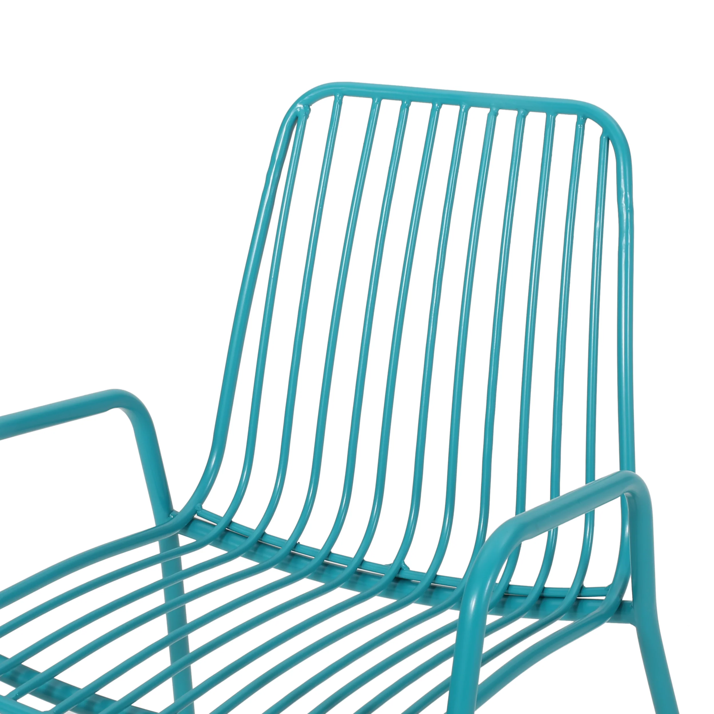 Ashwood Outdoor Modern Iron 2 Seater Chat Set - furnishings