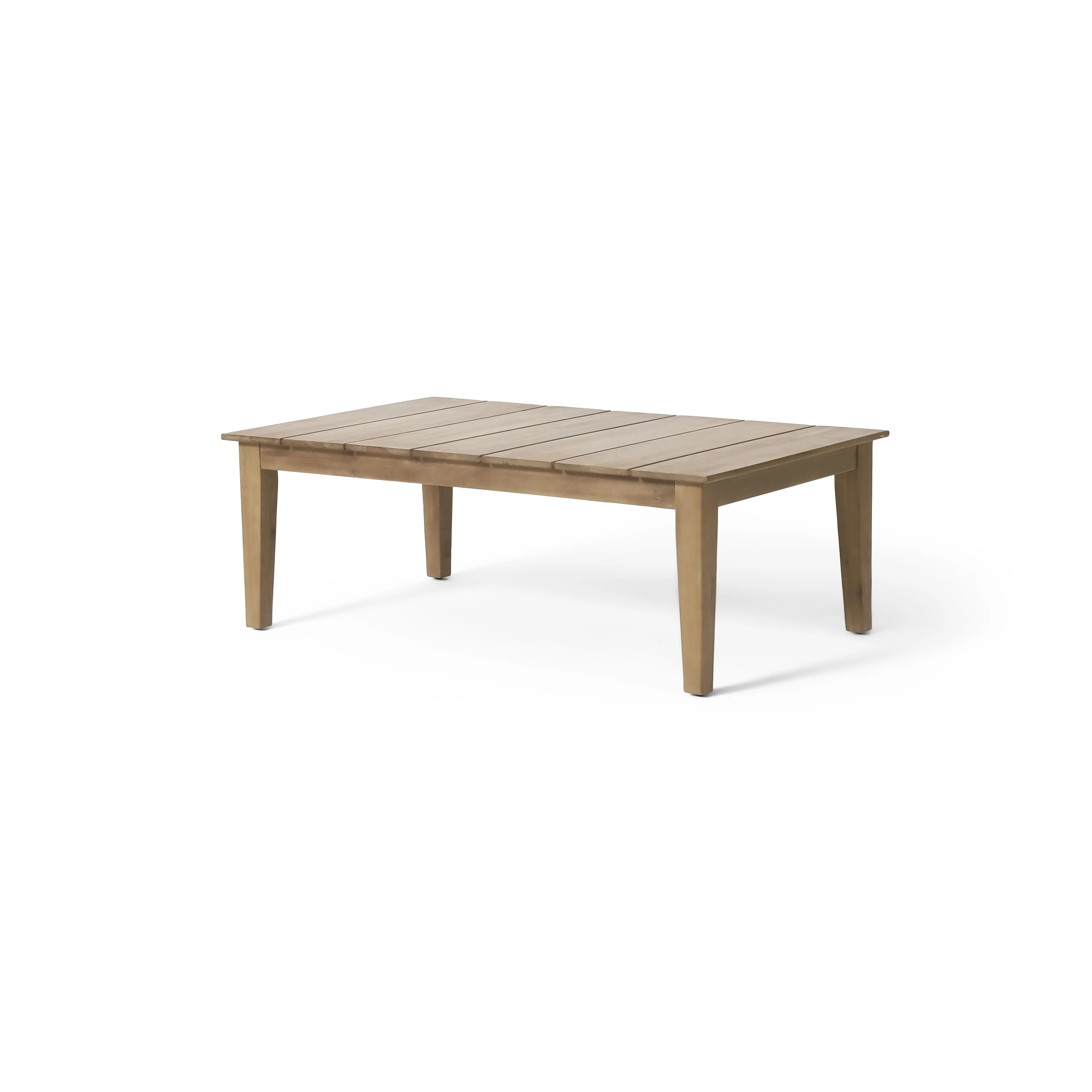 Elmcrest Outdoor Acacia Wood Coffee Table, Light Brown - furnishings