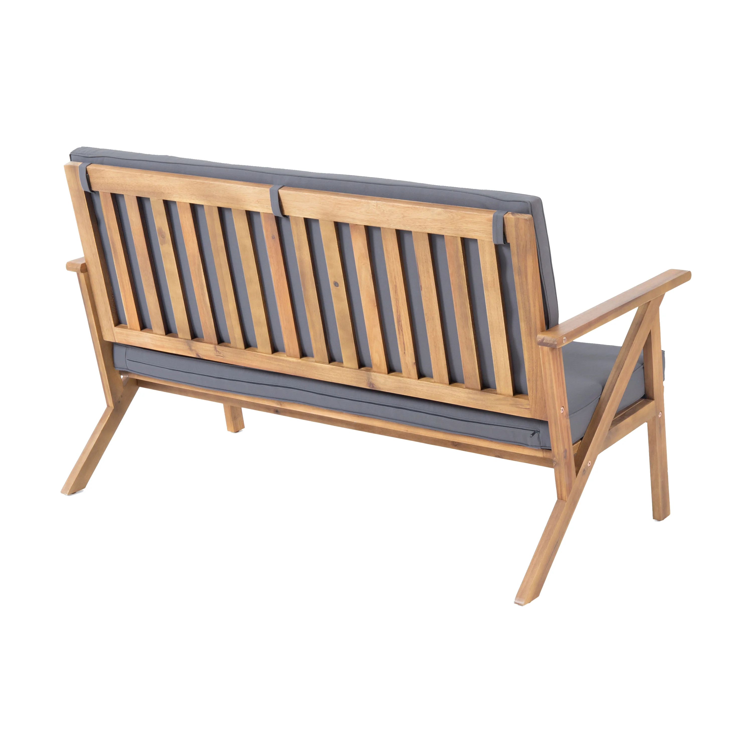 Manarola Outdoor 8 Seater Acacia Wood Chat Set with Coffee Table - furnishings