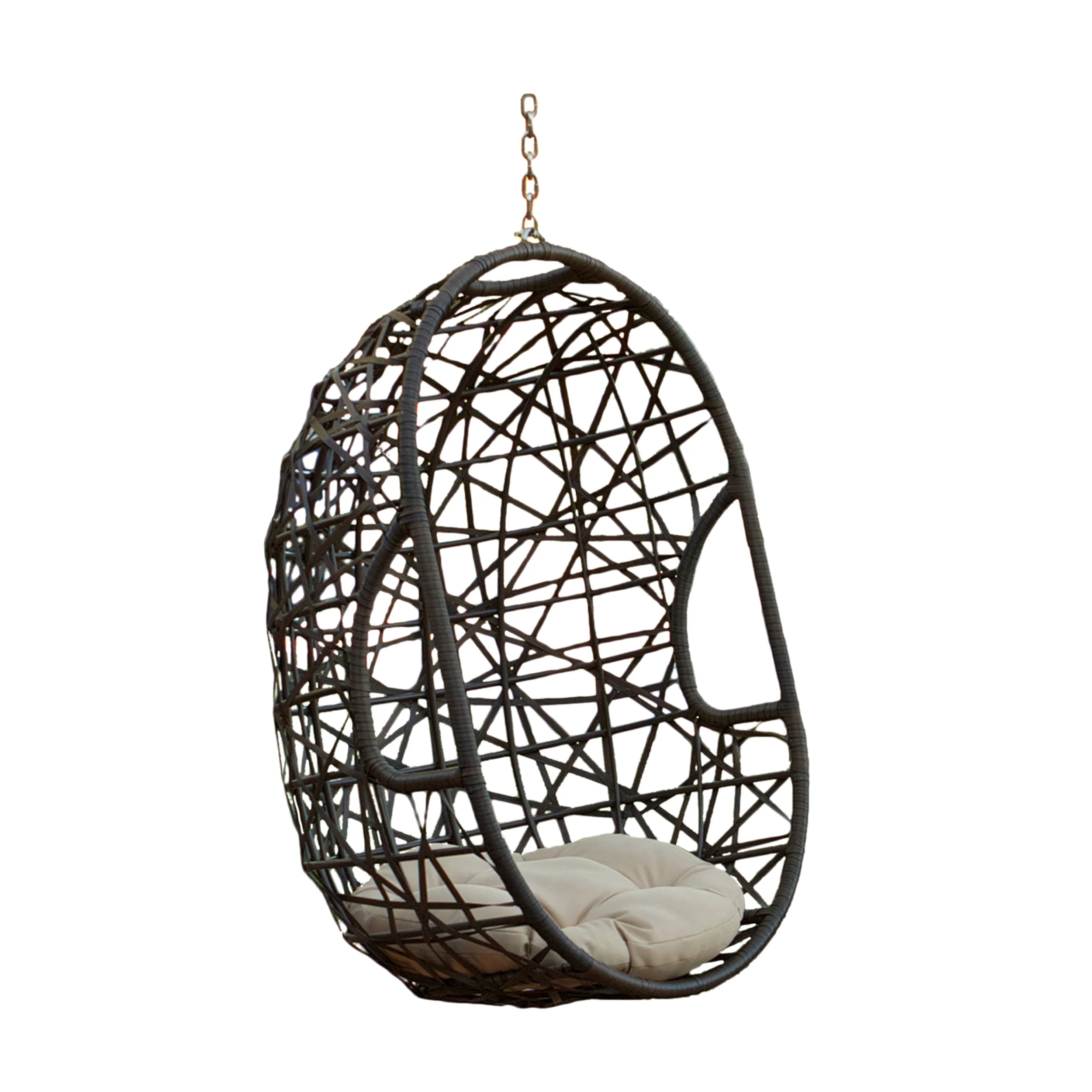 Trevyn Indoor/Outdoor Wicker Hanging Teardrop / Egg Chair (Stand Not Included) - furnishings