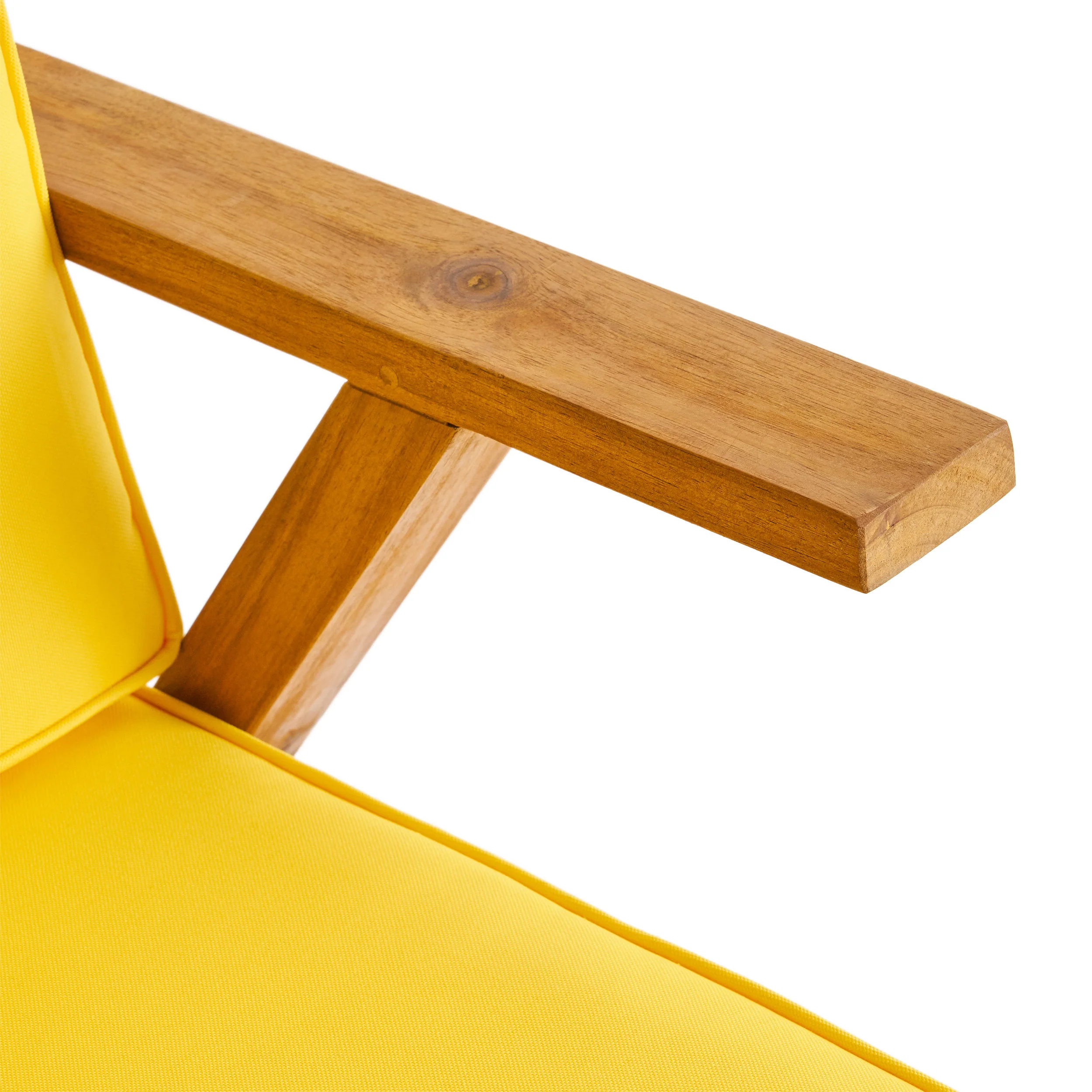 Andy Outdoor Acacia Wood Rocking Chair with Water-Resistant Cushions - furnishings