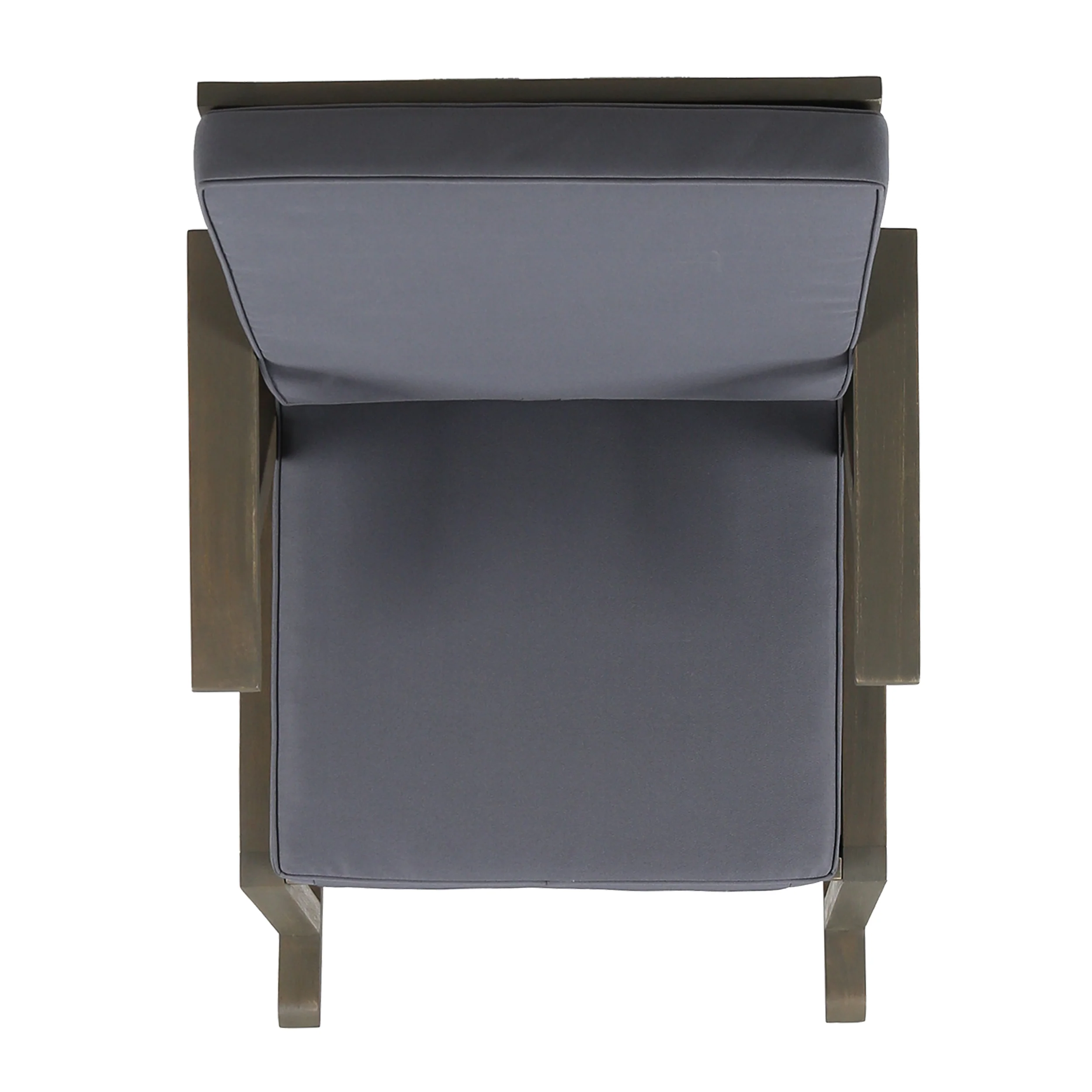 Zane Outdoor Acacia Wood Rocking Chair with Side Table - furnishings