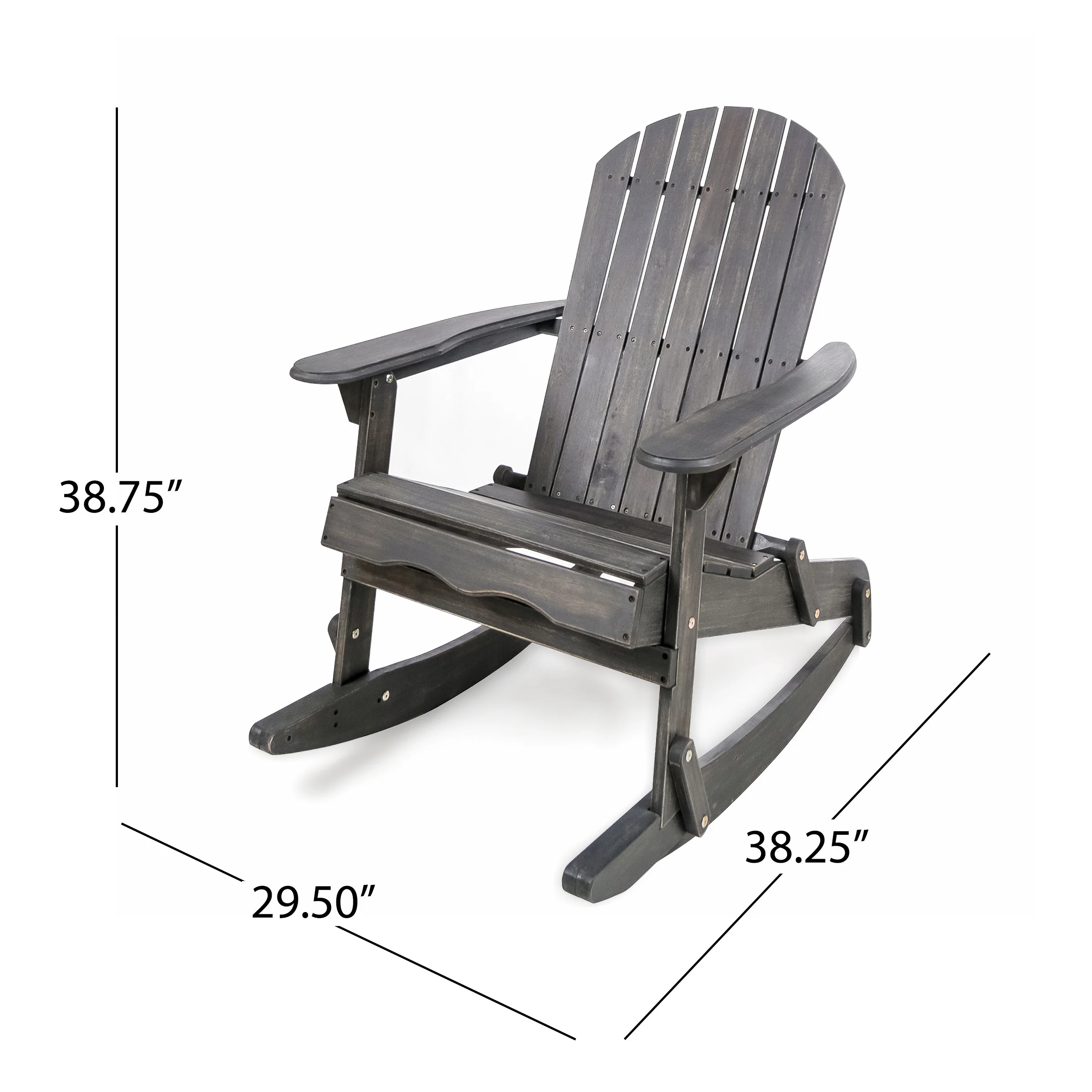 Benson Outdoor 5 Piece Acacia Wood/ Light Weight Concrete Adirondack Chair Set with Fire Pit - furnishings