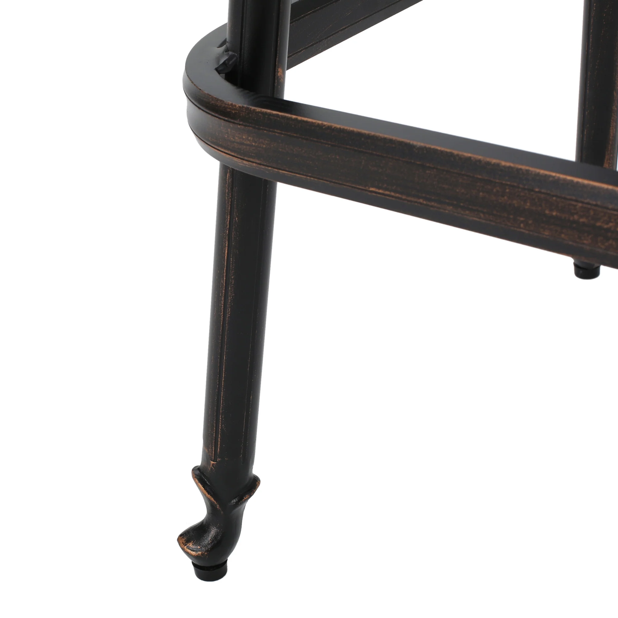 Paris Copper Finish Cast Aluminum 30-Inch Swivel Single Bar Stool - furnishings