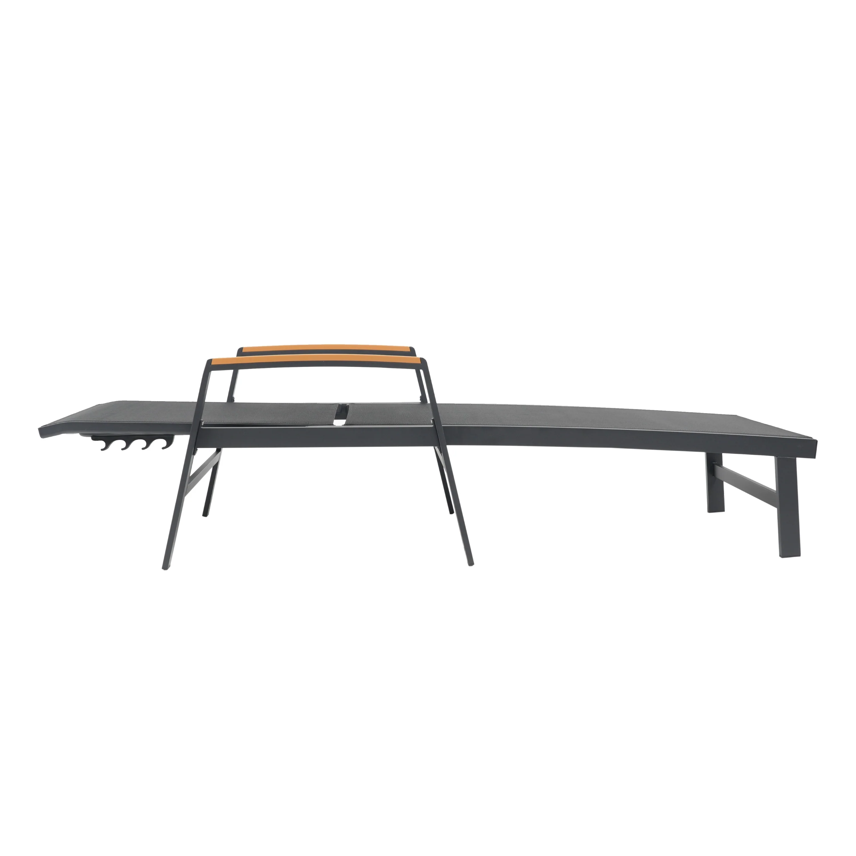 Joy Outdoor Aluminum Chaise Lounge with Mesh Seating (Set of 2) - furnishings