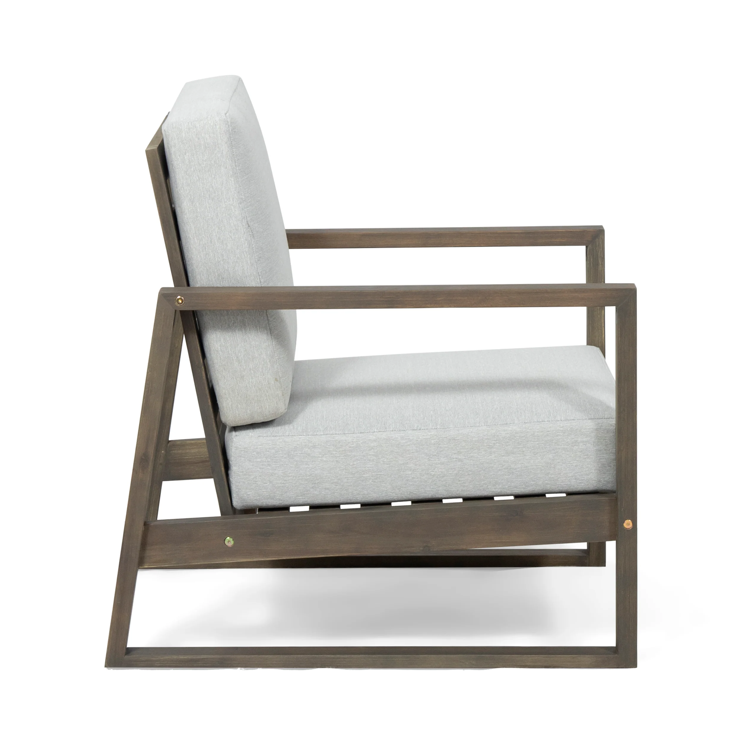 Silla Outdoor Acacia Wood Club Chair with Cushion - furnishings