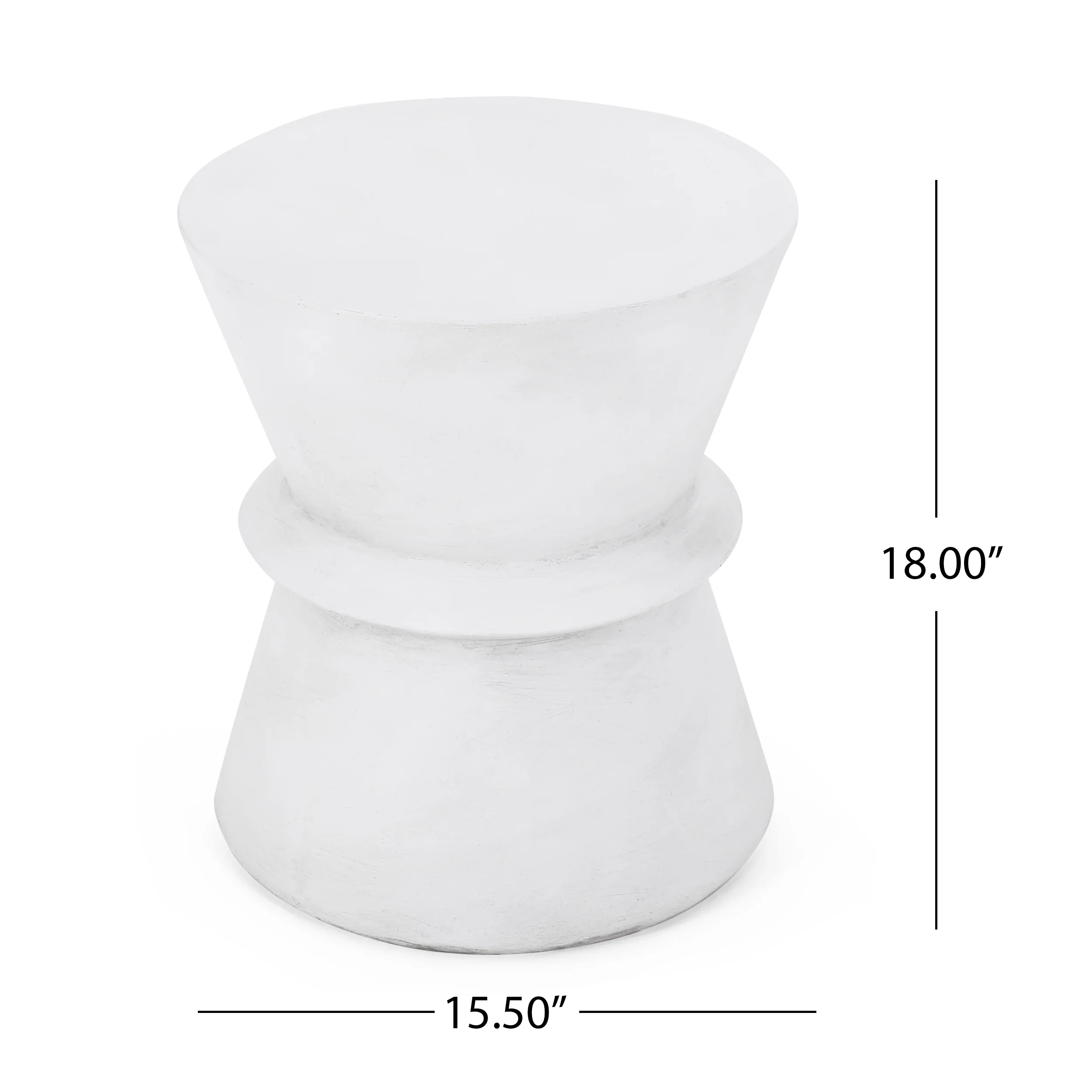 Cambio Outdoor Lightweight Concrete Side Table, Antique White - furnishings
