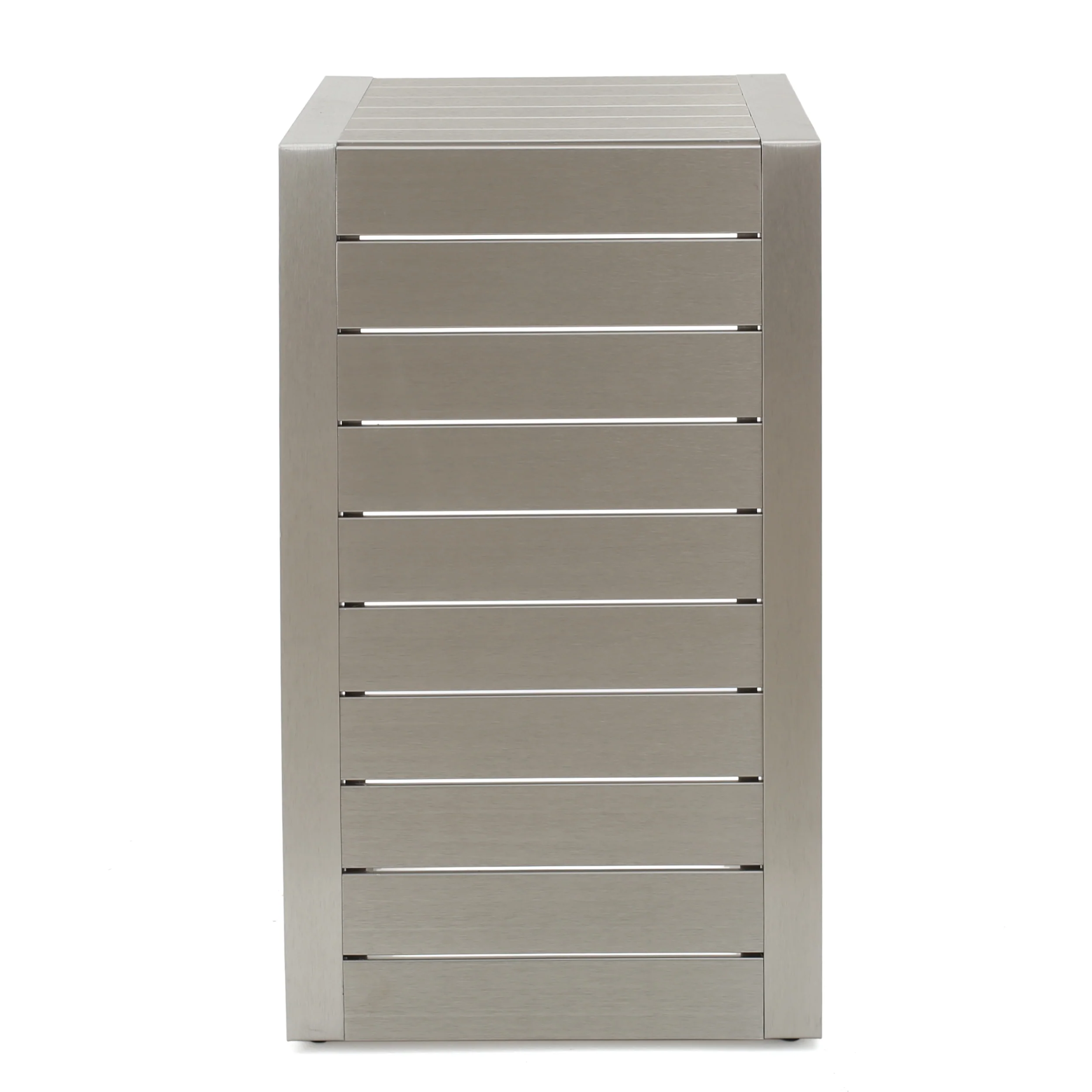 Crested-Bay Modern Aluminum C-Shaped End Table - furnishings