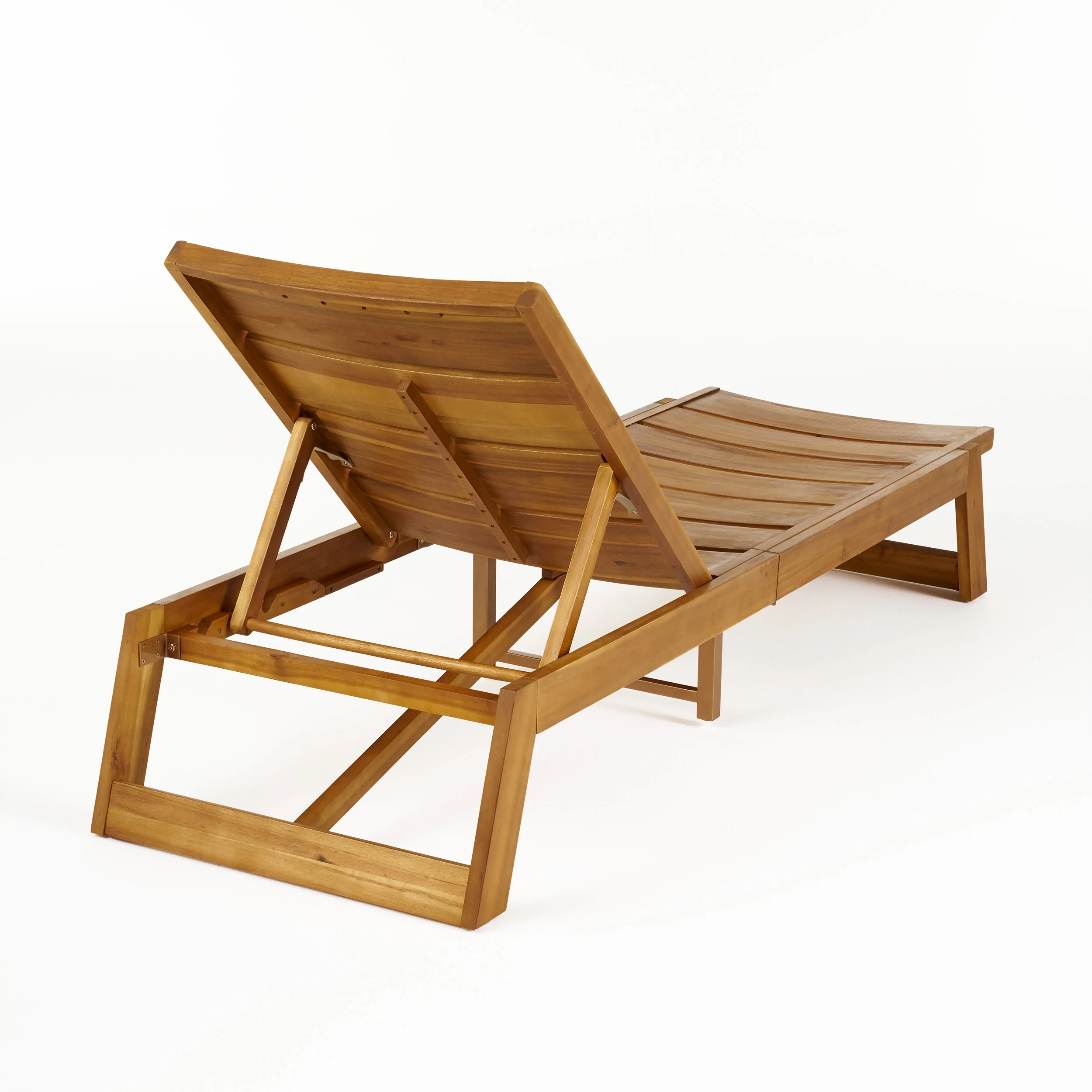 Penny Outdoor Acacia Wood Chaise 3 Piece Lounge Set - furnishings