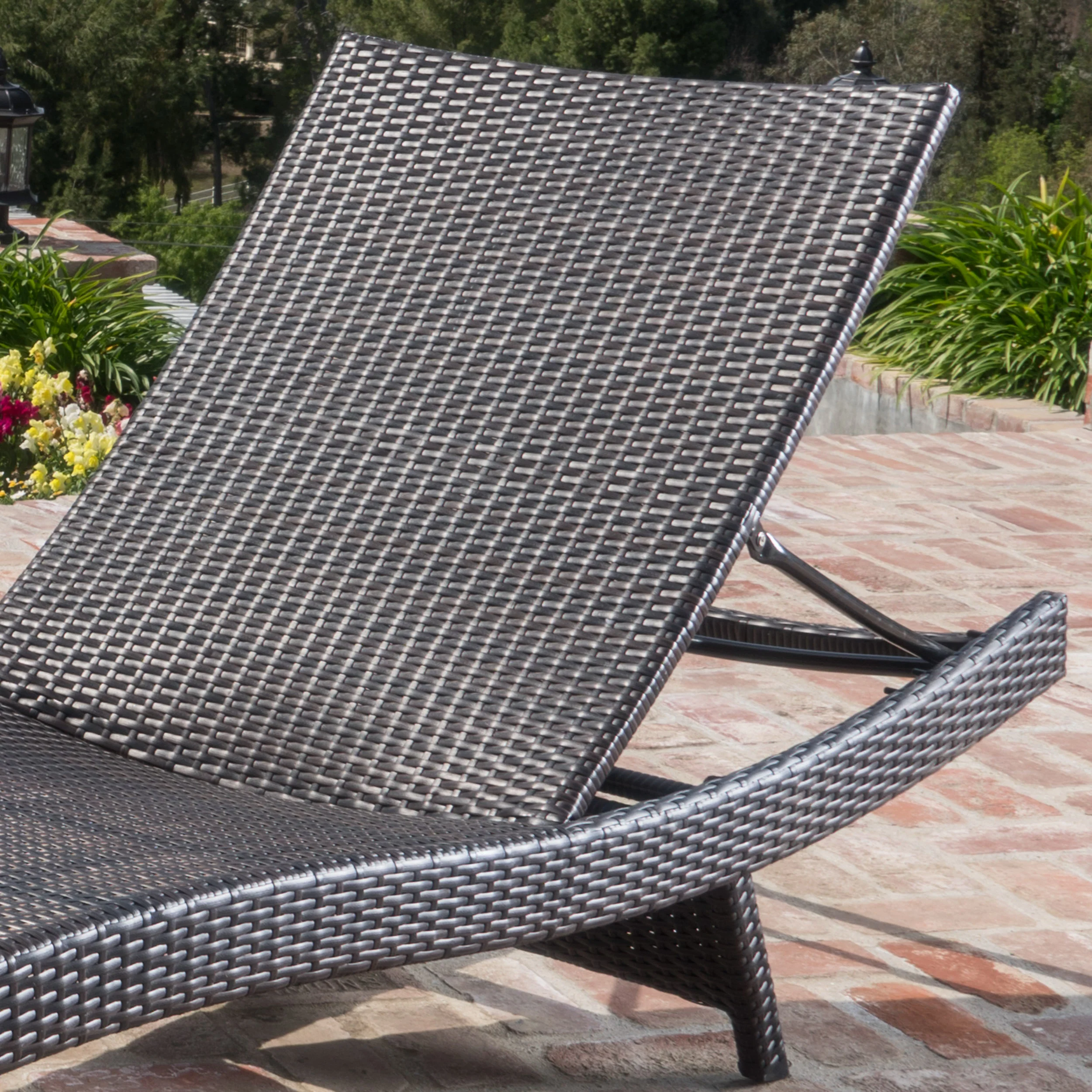 Allegria 3Pc Multibrown Wicker Lounge w/Water Resistant Cushions & CoffeeTable - furnishings