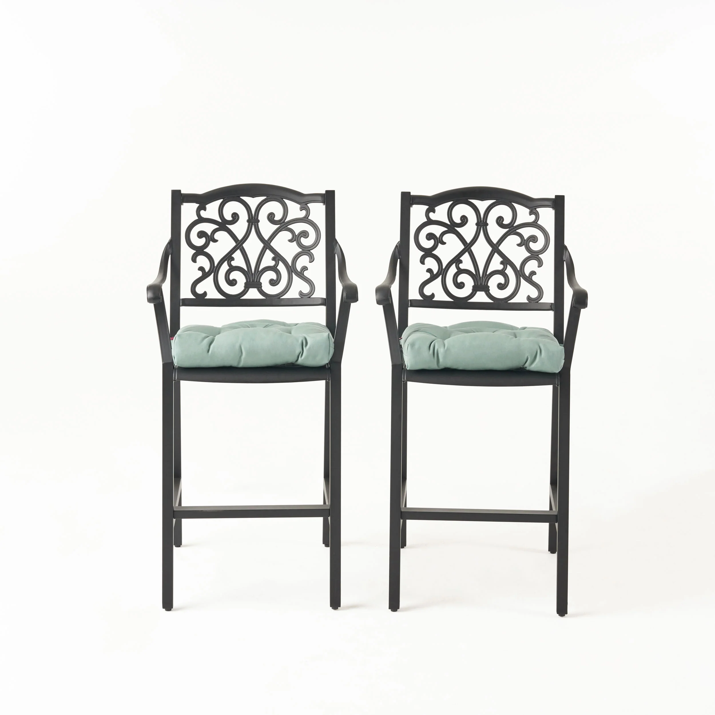 Prescott Outdoor Barstool with Cushion (Set of 2) - furnishings